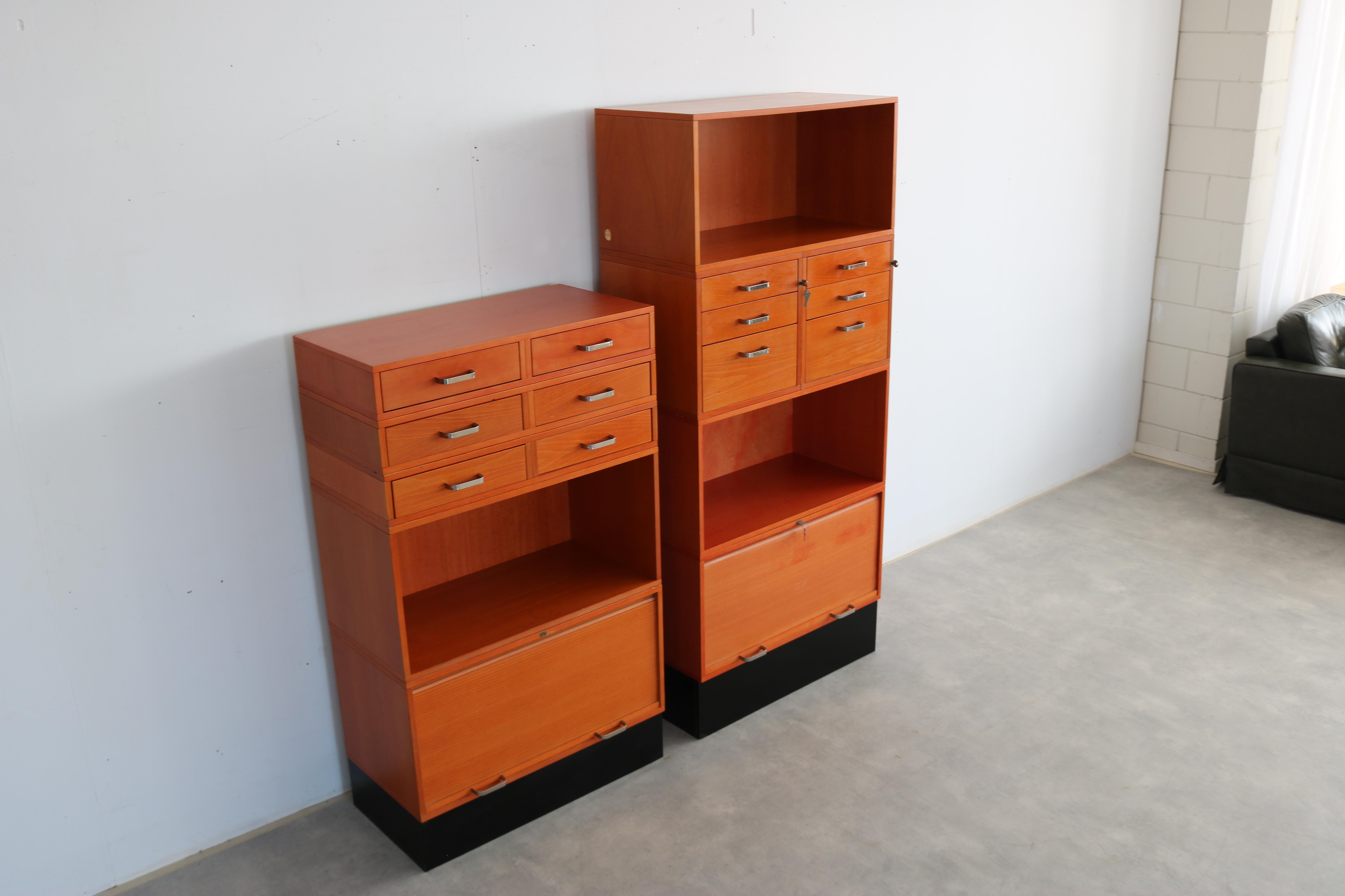 vintage office cabinet  filing cabinet  modular  Swedish For Sale 7