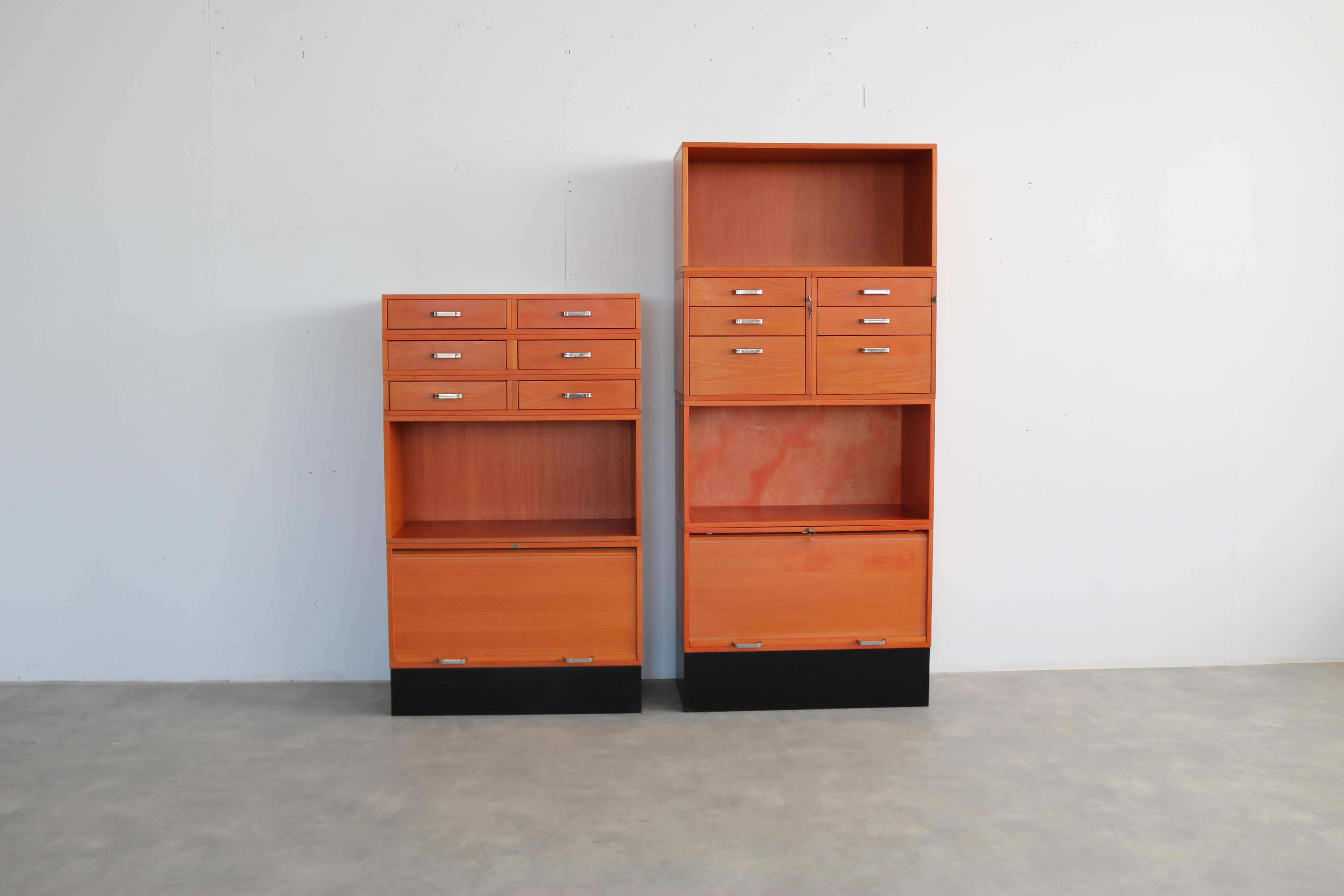 vintage office cabinet  filing cabinet  modular  Swedish In Good Condition For Sale In Lemmer, NL