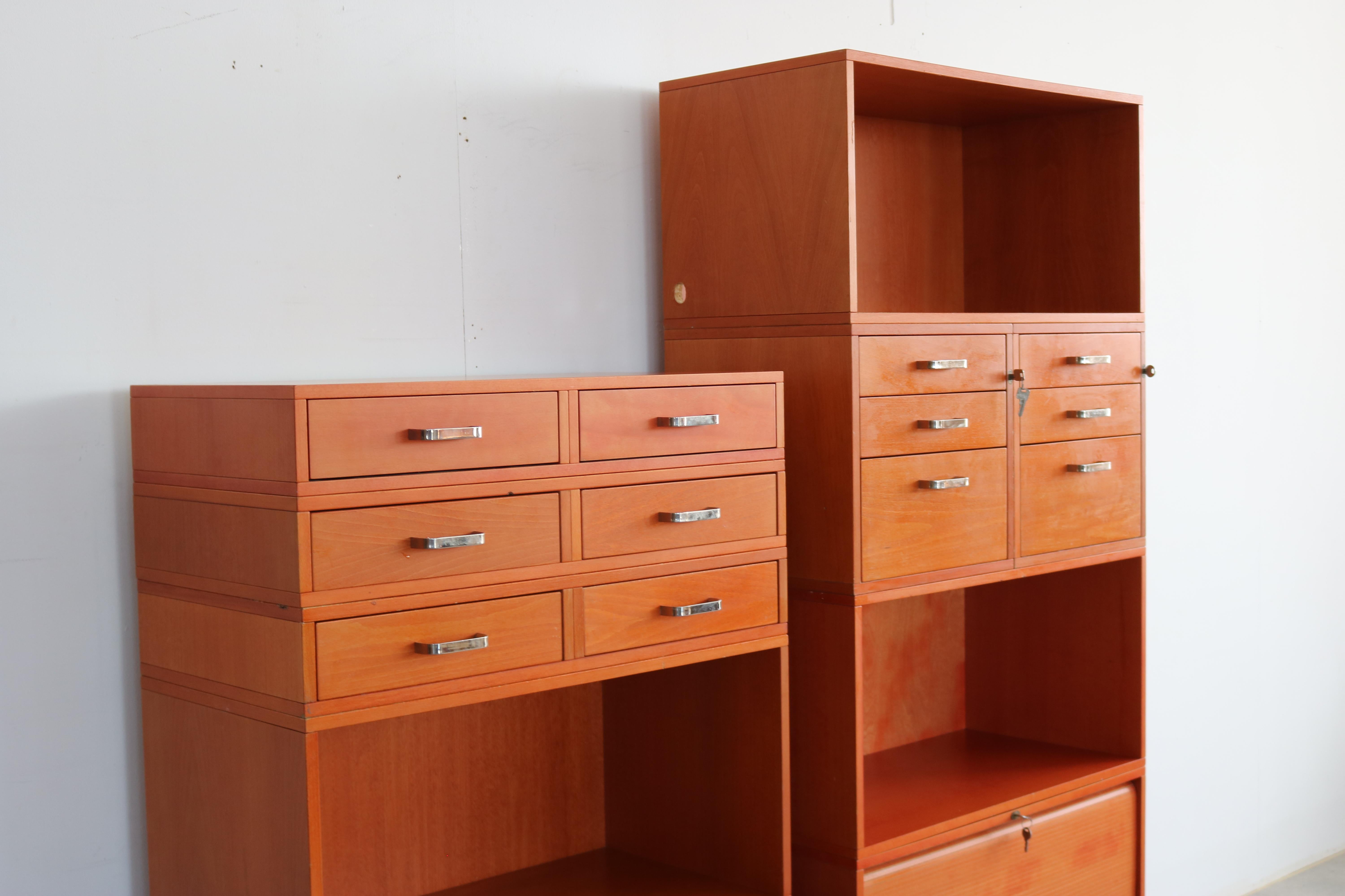 vintage office cabinet  filing cabinet  modular  Swedish For Sale 1