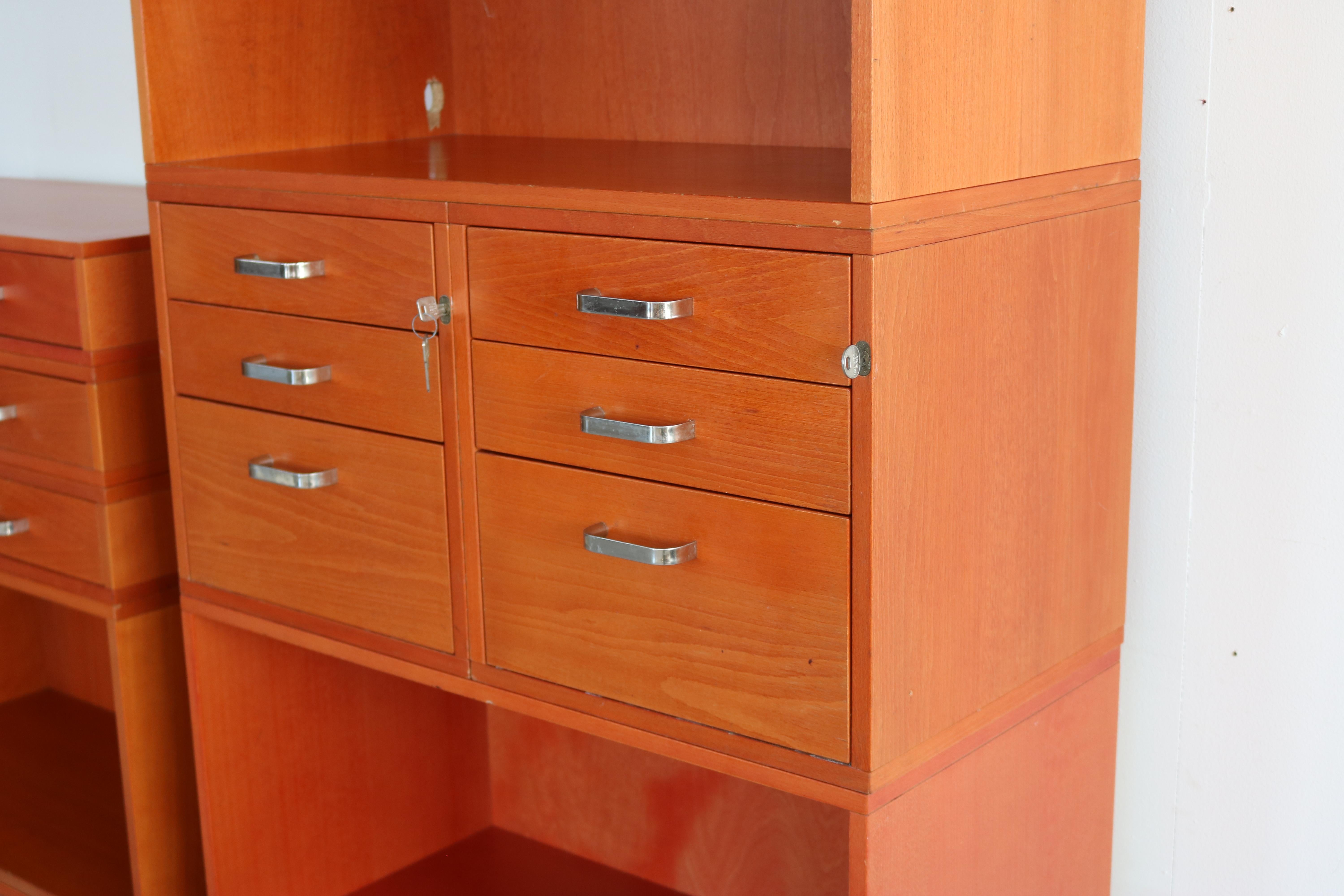 vintage office cabinet  filing cabinet  modular  Swedish For Sale 3