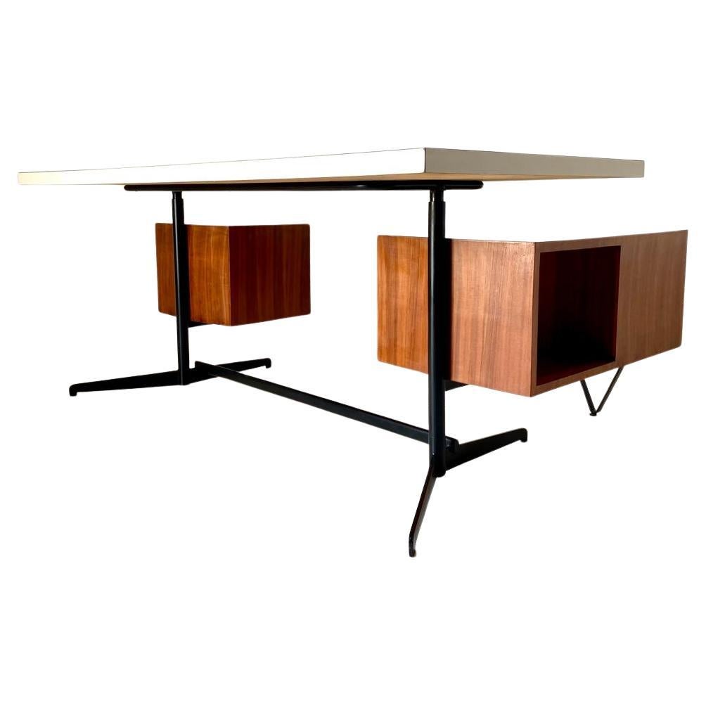 Vintage office desk, Osvaldo Borsani for Tecno, Italy 1960s For Sale 8