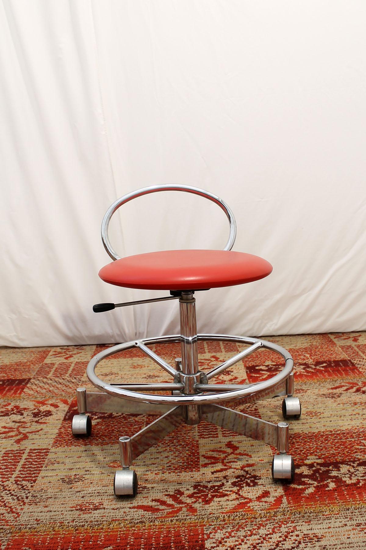 Industrial Vintage Office Swivel Chairs or Stool by Kovona, 1980s For Sale