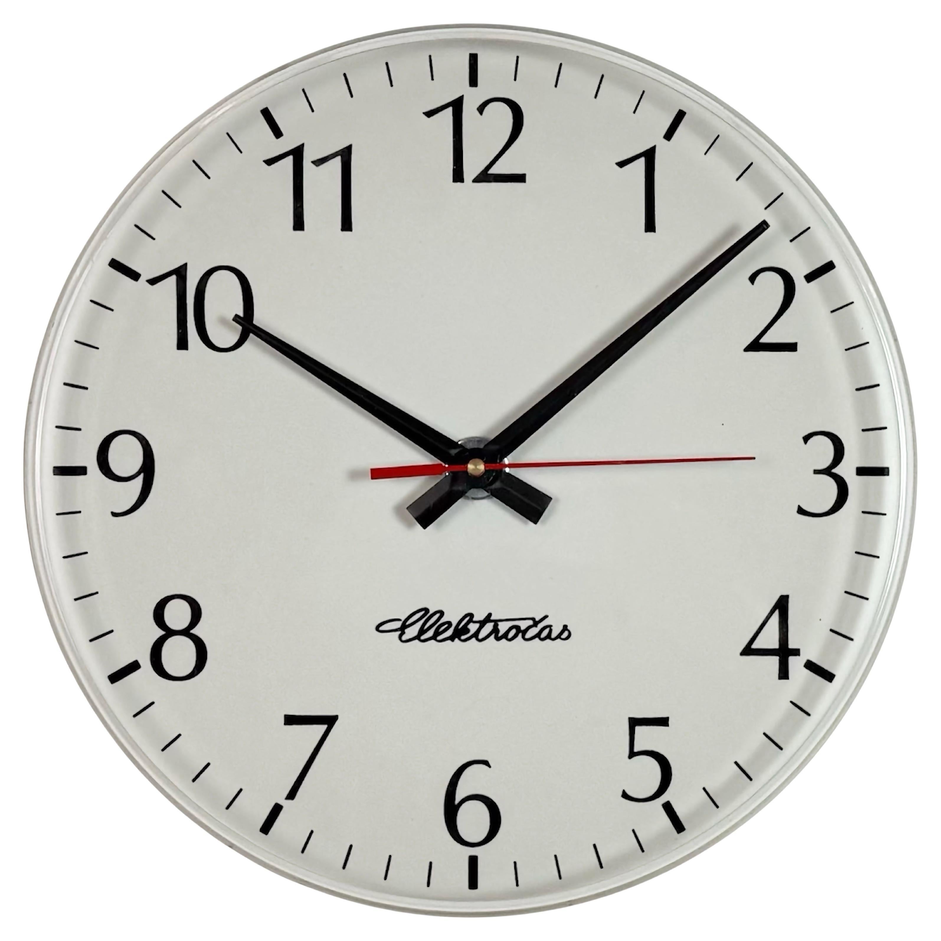 Vintage Office Wall Clock from Elektročas, 1990s