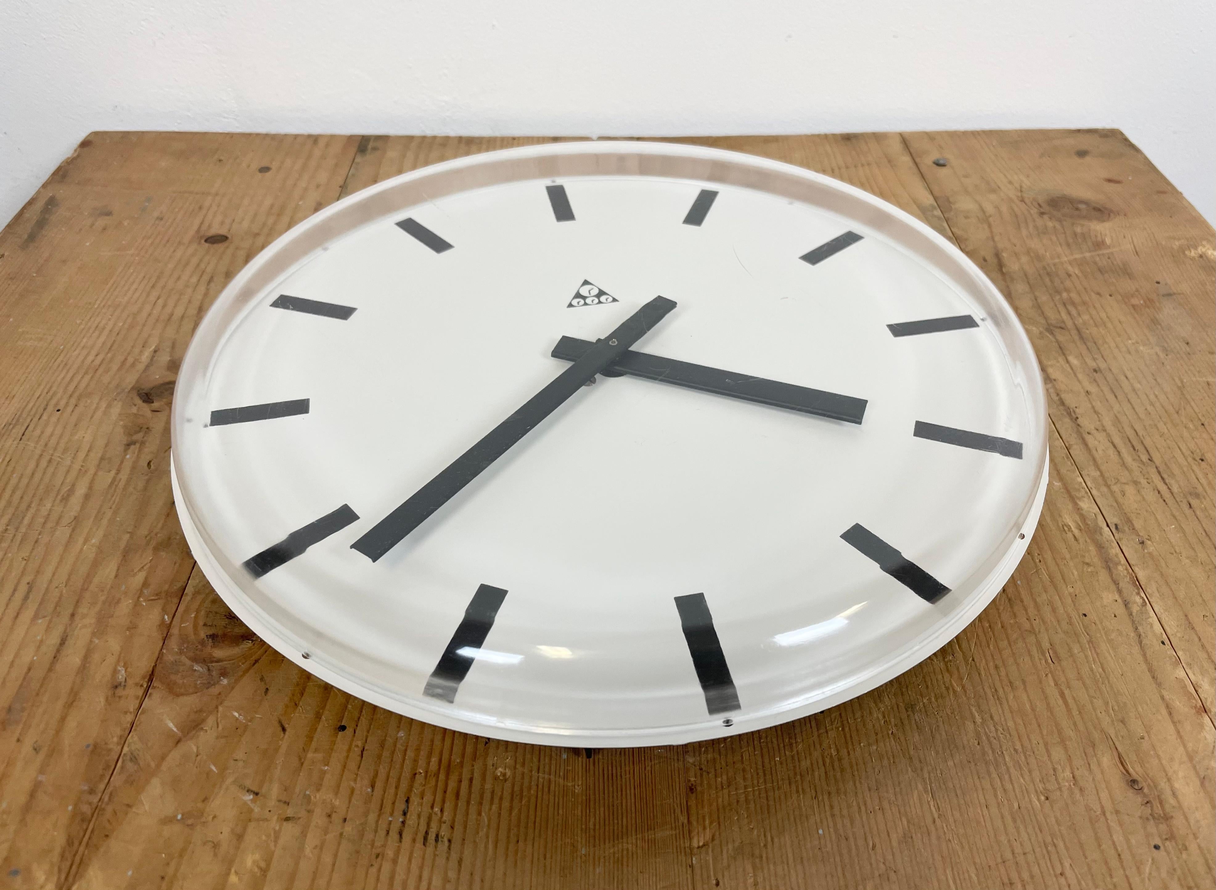 Vintage Office Wall Clock from Pragotron, 1980s 5