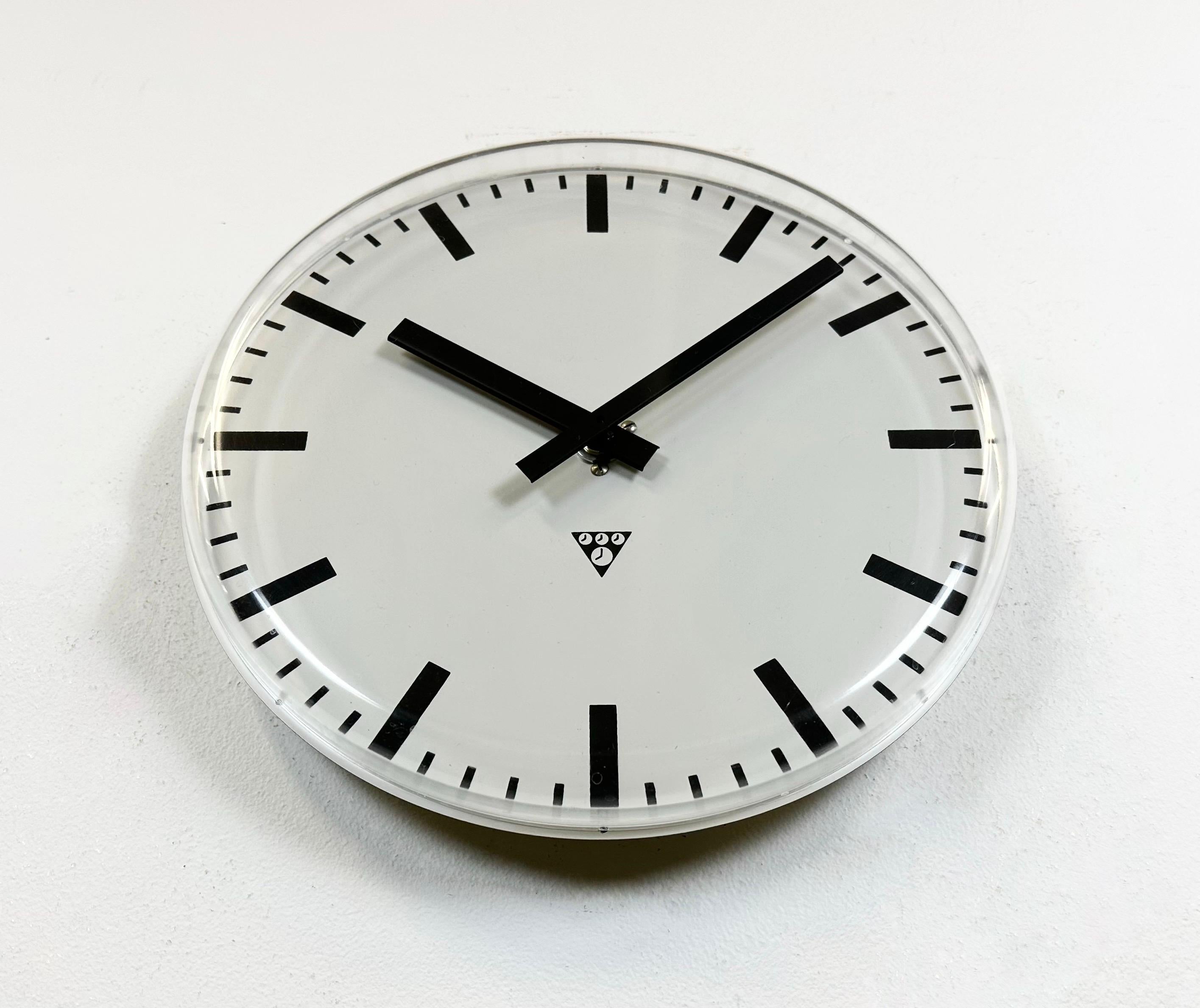 Late 20th Century Vintage Office Wall Clock from Pragotron, 1980s For Sale