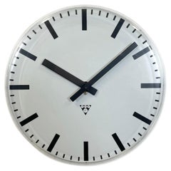 Vintage Office Wall Clock from Pragotron, 1980s