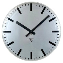 Reloj de pared de oficina vintage de Pragotron, años 80