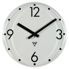 Horloge murale de bureau vintage Pragotron, années 1980