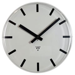 Vintage Office Wall Clock from Pragotron, 1980s