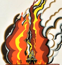 Vintage Official Reproduction Poster Great Fire Of London Transport Kauffer