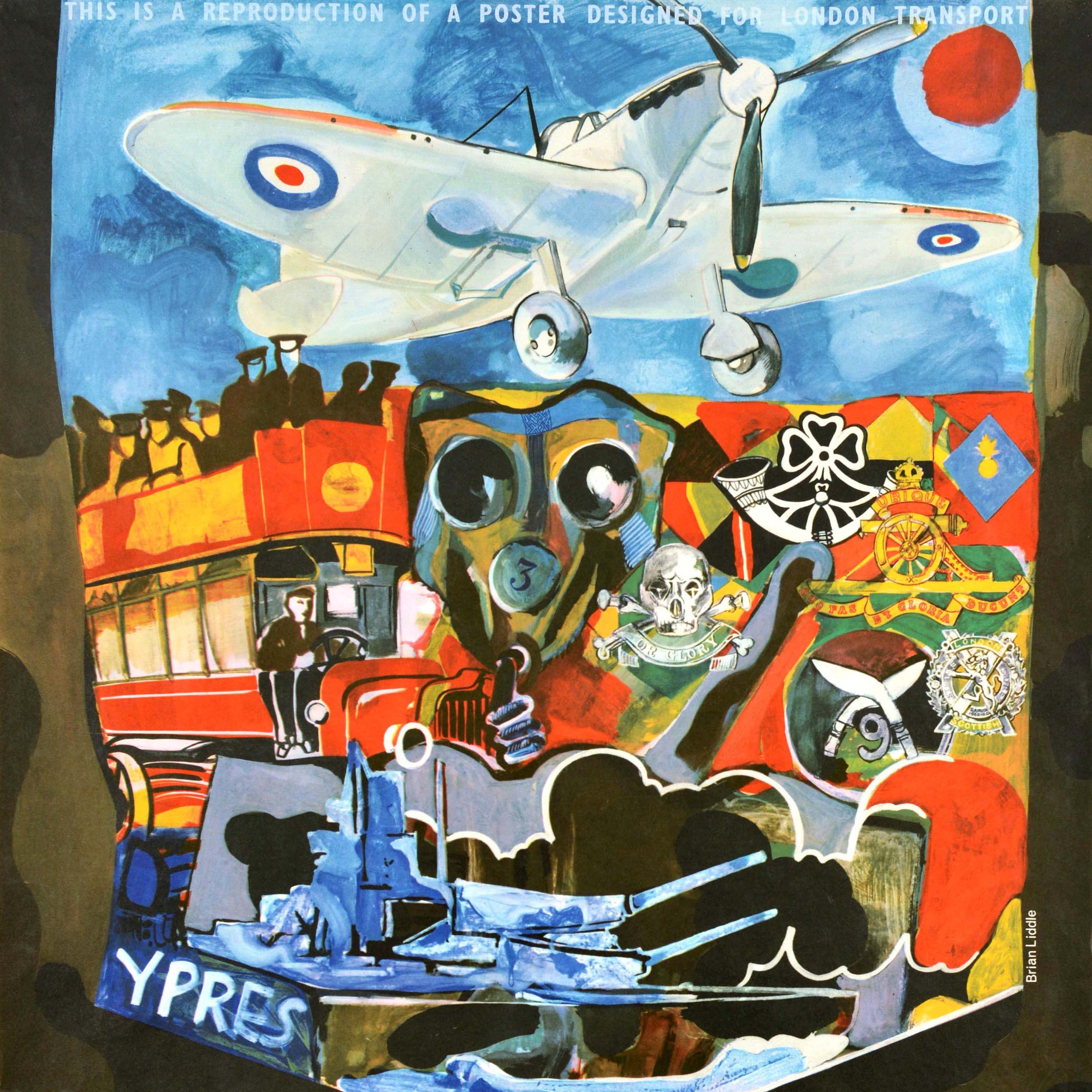 British Vintage Official Reproduction Poster Imperial War Museum London Transport Liddle For Sale