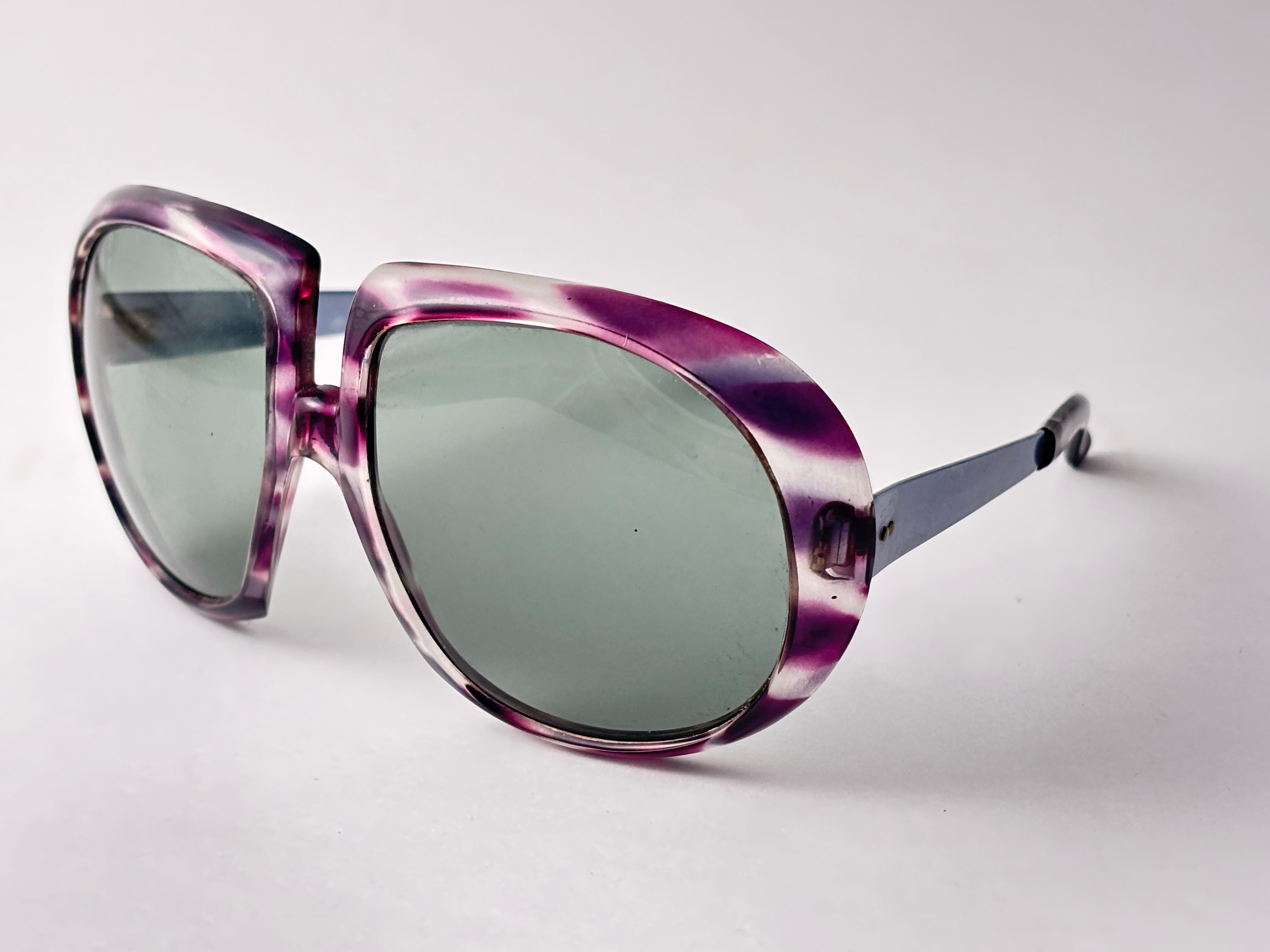 Vintage O.Friulana Übergroße Sonnenbrille 1970'S Made in Italy (Grau) im Angebot