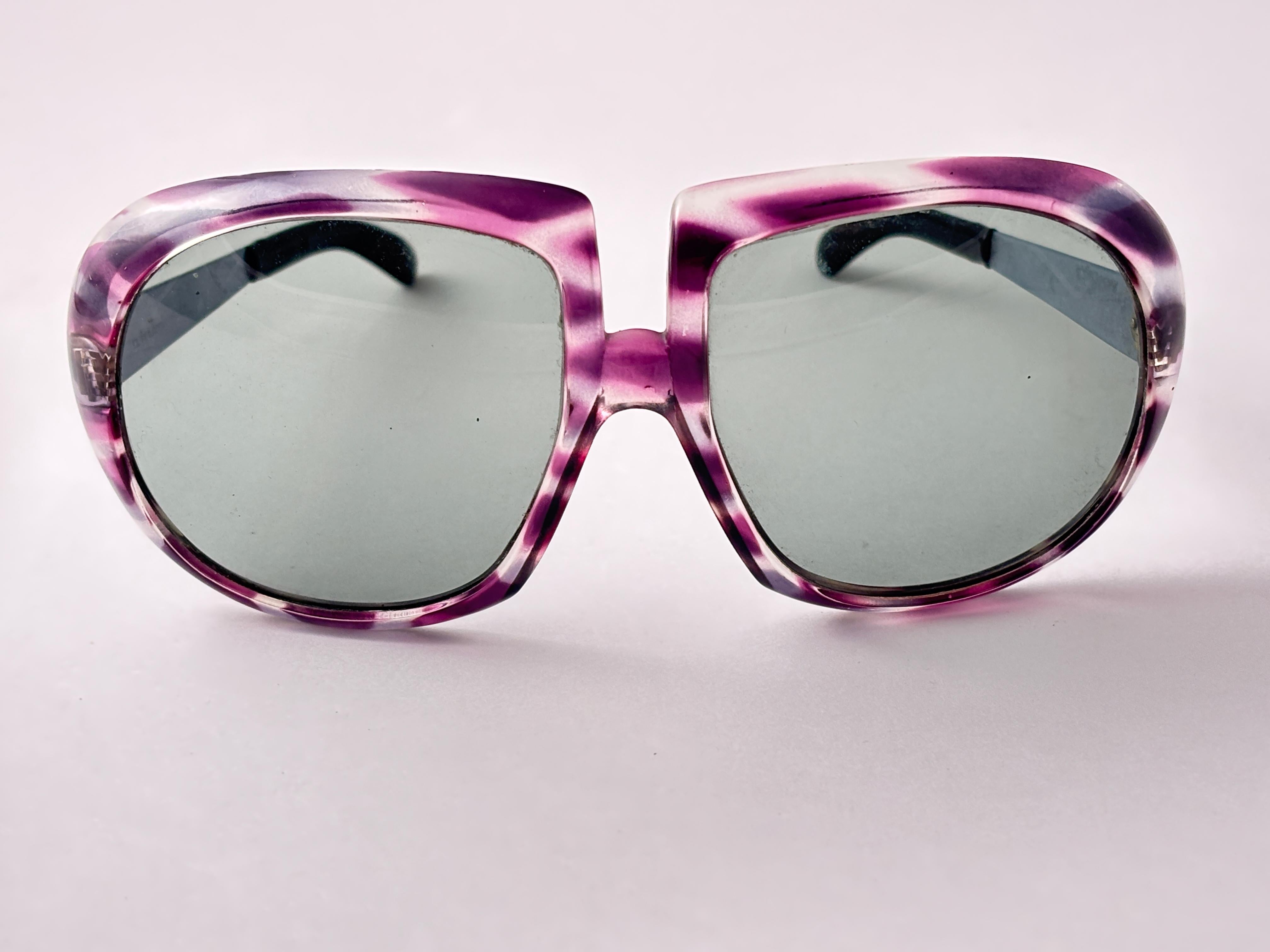 Vintage O.Friulana Übergroße Sonnenbrille 1970'S Made in Italy im Angebot 1