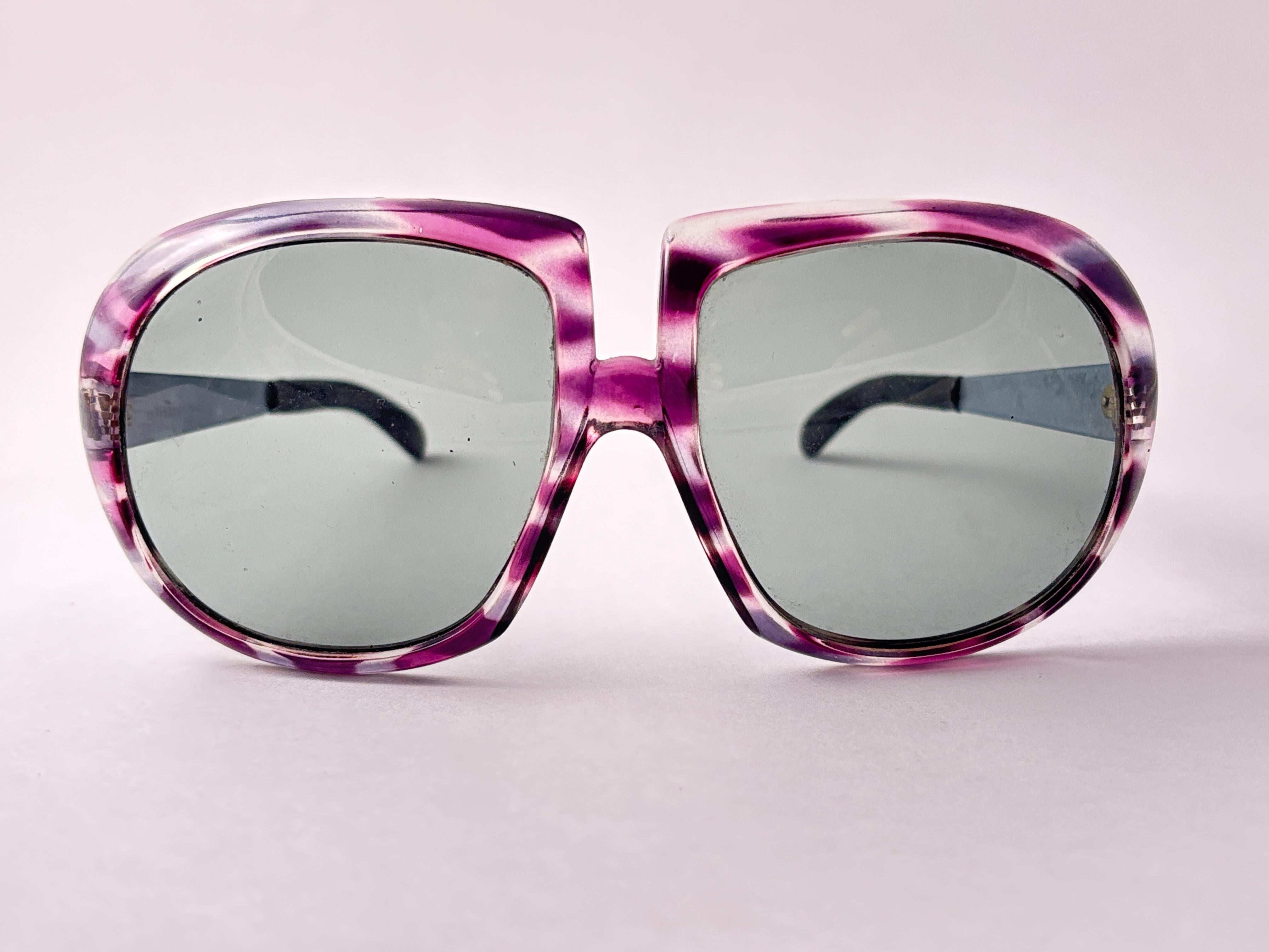 Vintage O.Friulana Übergroße Sonnenbrille 1970'S Made in Italy im Angebot 2