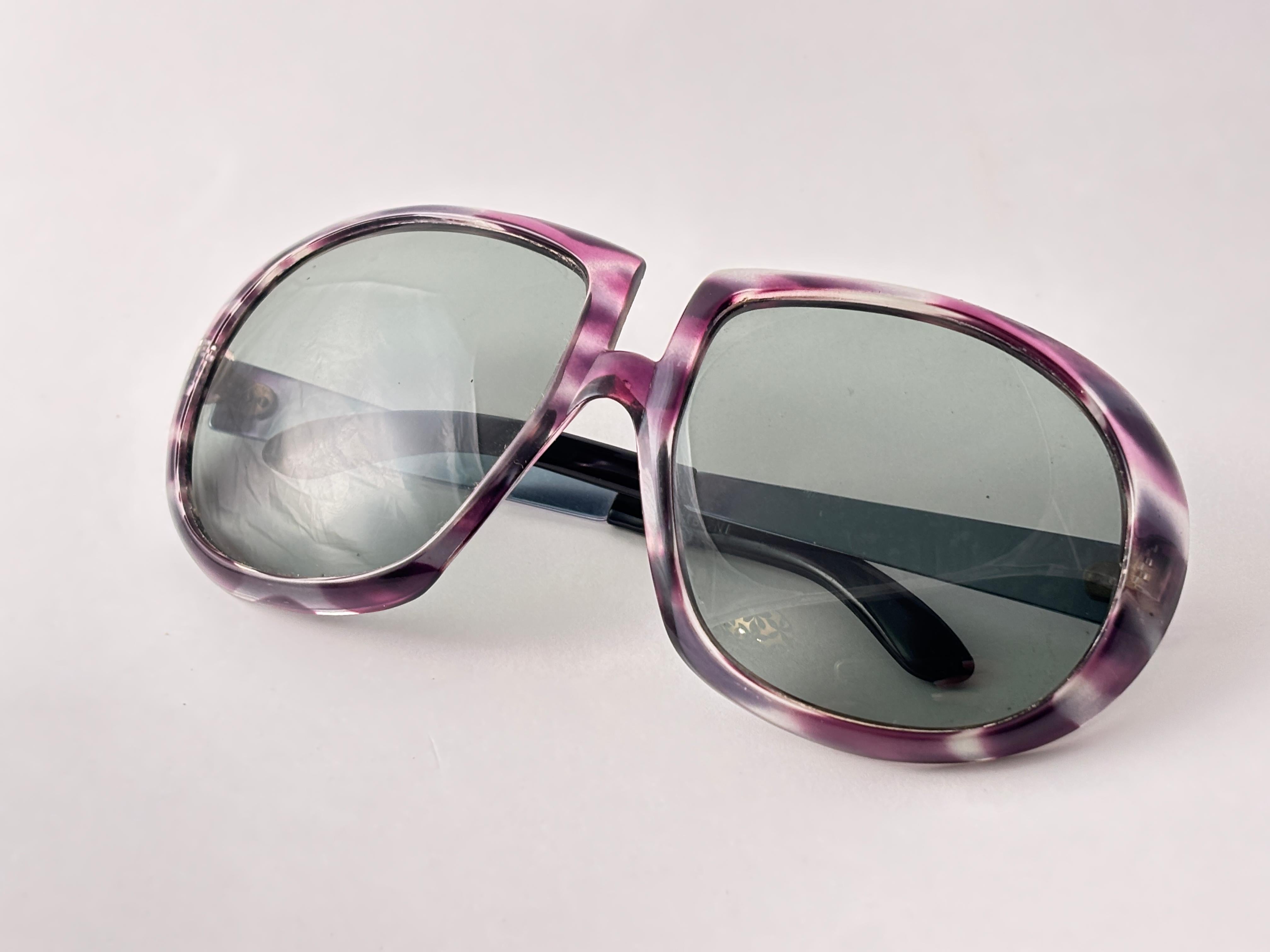 Vintage O.Friulana Übergroße Sonnenbrille 1970'S Made in Italy im Angebot 3
