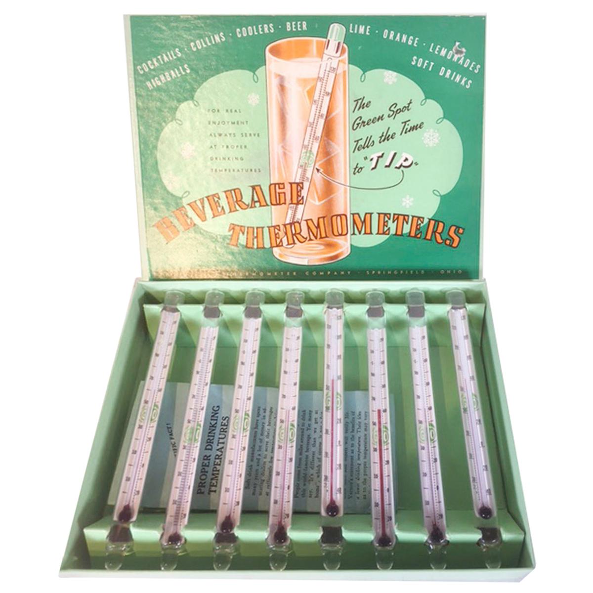Vintage, Ohio Thermometer Company, Stirrers à boissons / Bâtons à bouilloire