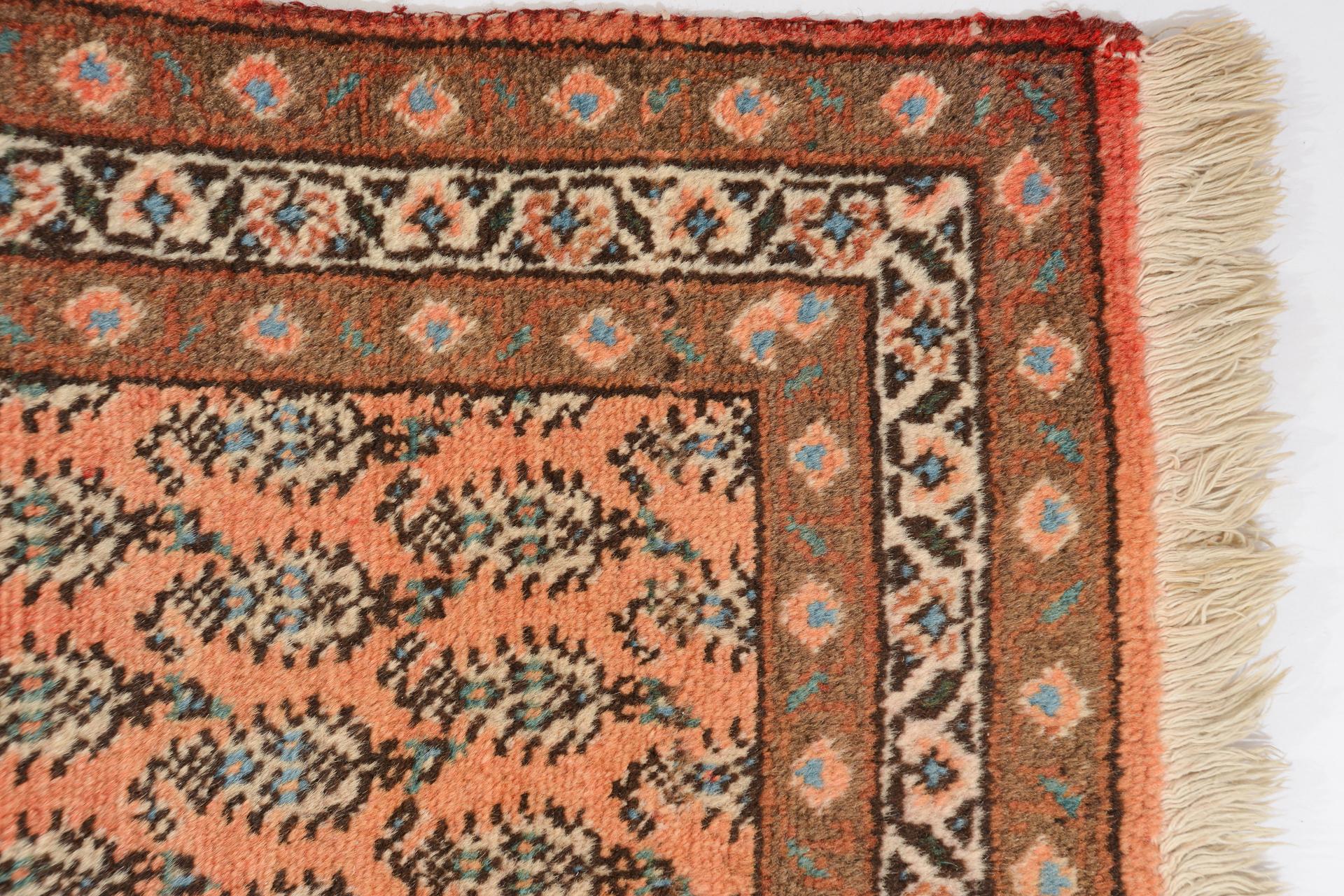Hand-Knotted Vintage Oriental Runner For Sale