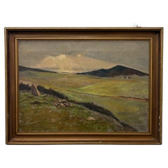 Vintage oil landscape painting 1921 by WolffBrandt