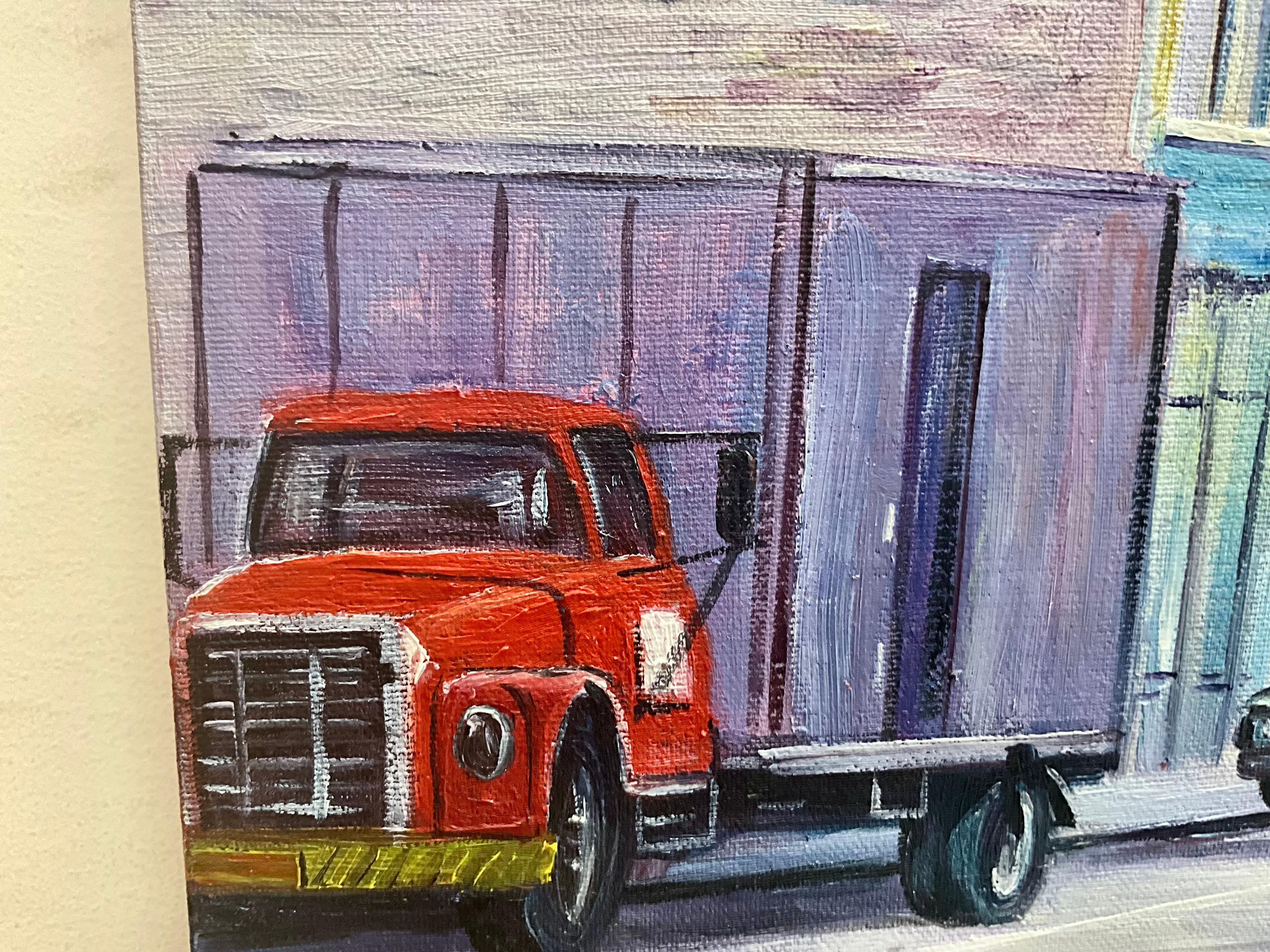 Huile sur toile : Jones's Diner, New York en vente 2