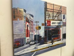 Vintage Oil on Canvas: Jones's Diner, New York