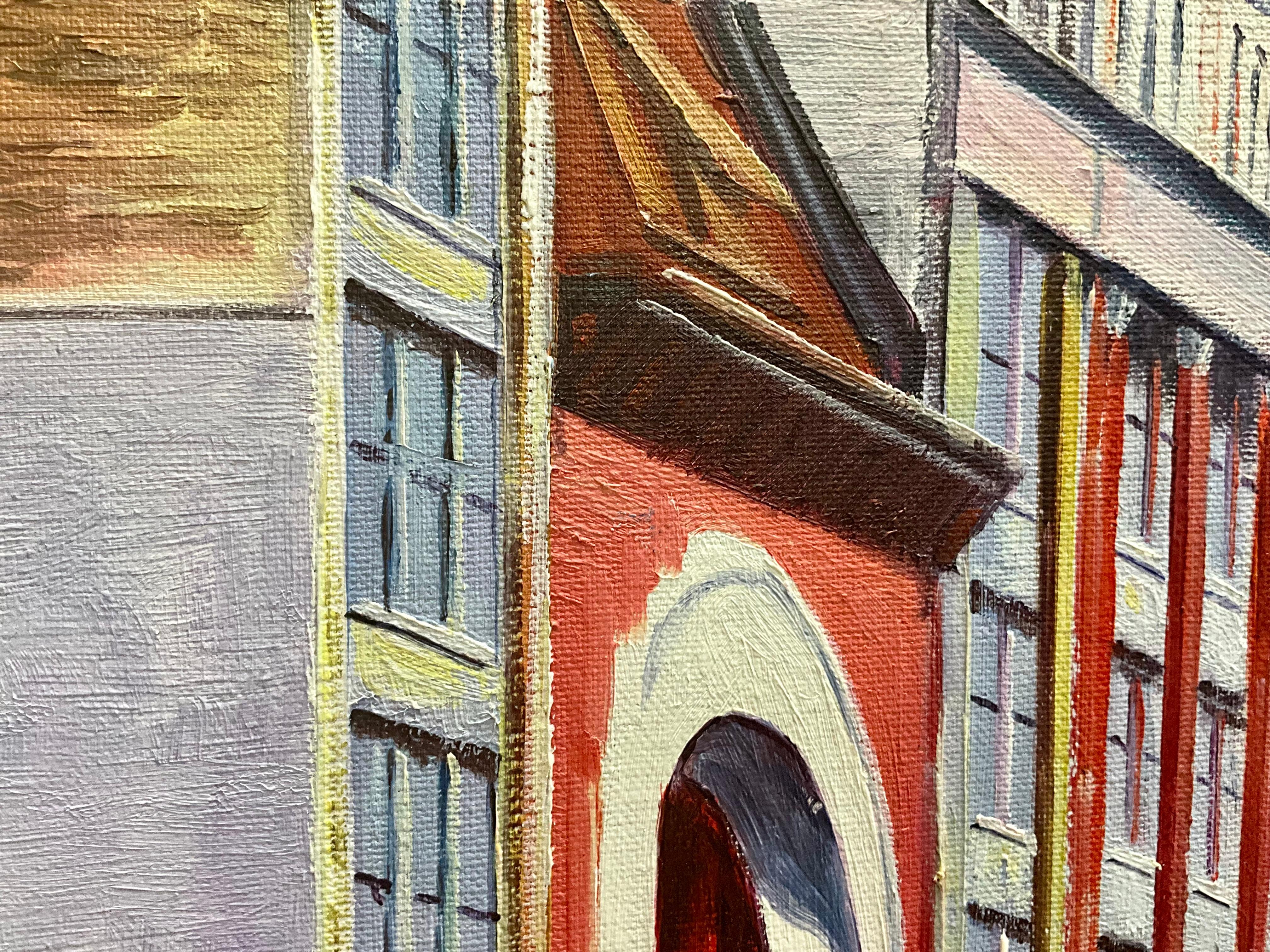 Huile sur toile : Jones's Diner, New York en vente 1