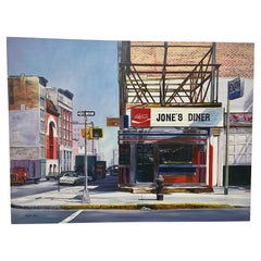 Olio su tela vintage: Jones's Diner, New York