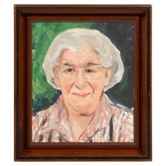 Quadro olio su tela d'epoca, "Ma", incorniciato, di Thelma Hope, California, USA