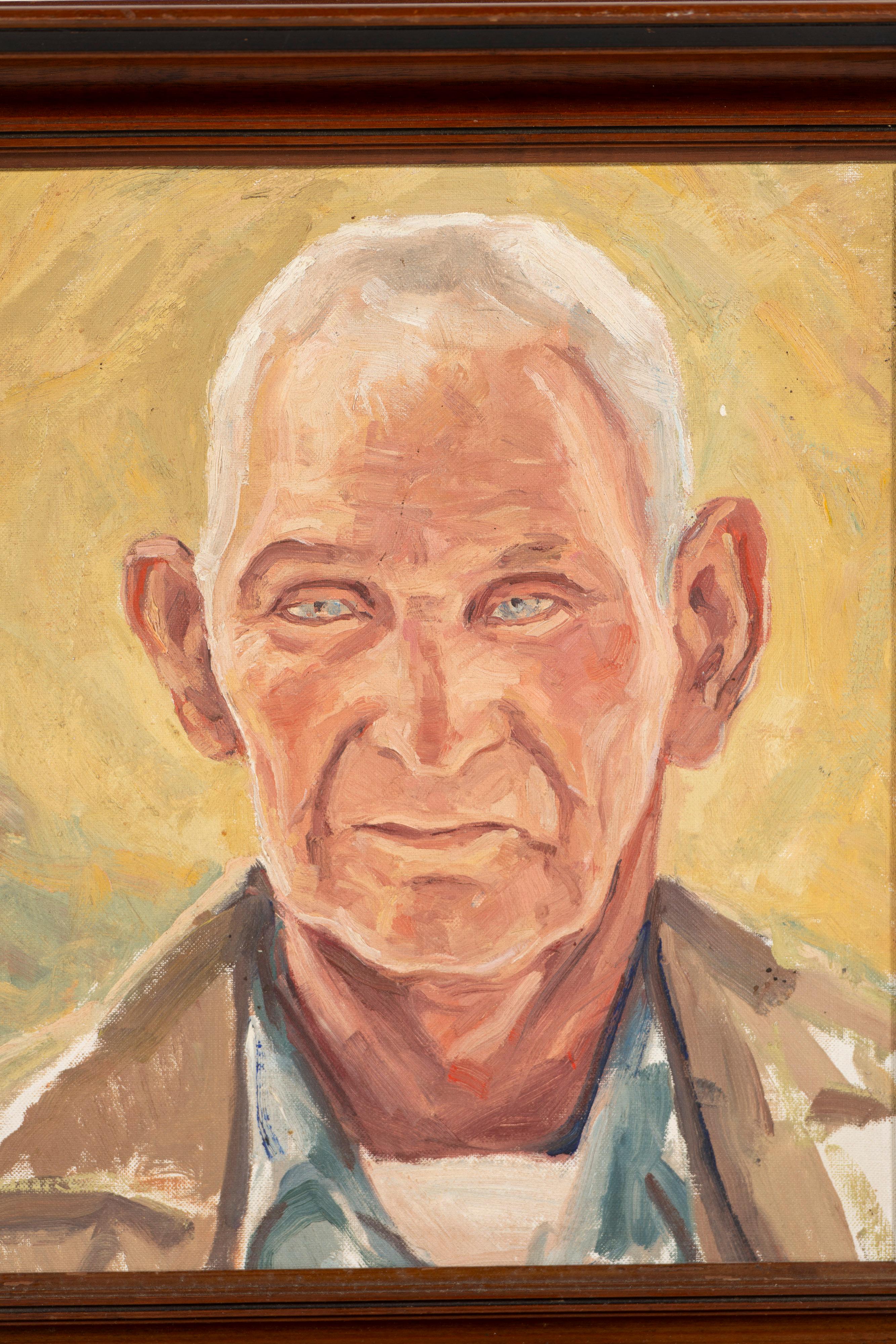 Mid-Century moderno Quadro d'epoca a olio su tela, 