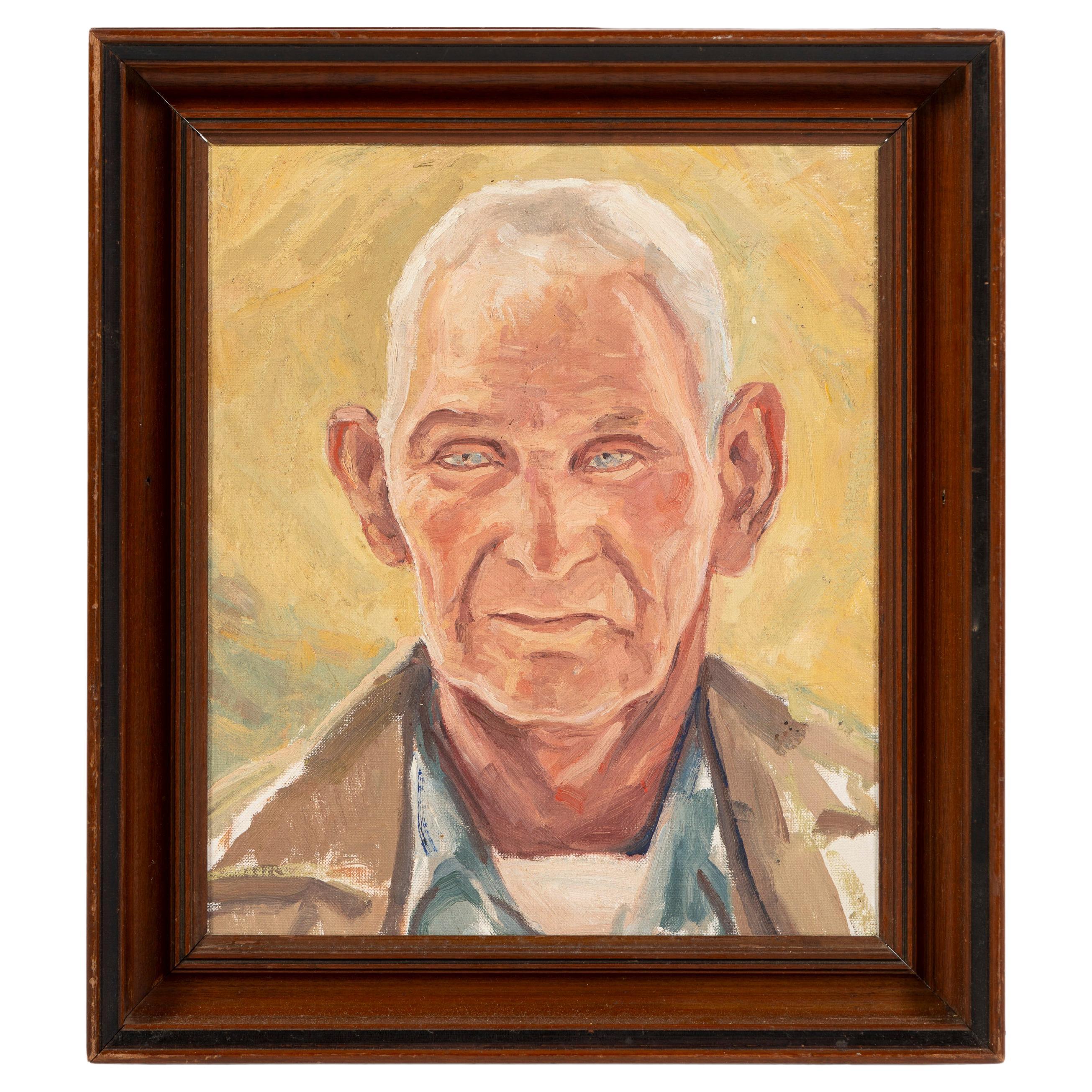 Quadro d'epoca a olio su tela, "Pa", incorniciato, di Thelma Hope, California, USA