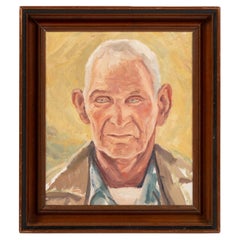 Quadro d'epoca a olio su tela, "Pa", incorniciato, di Thelma Hope, California, USA