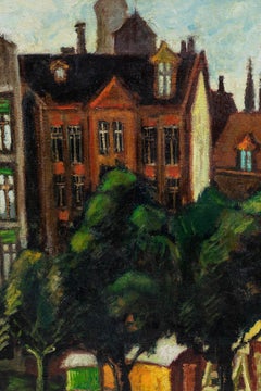 Vintage Ölgemälde des Künstlers Jurgen Draeger "Berlin"