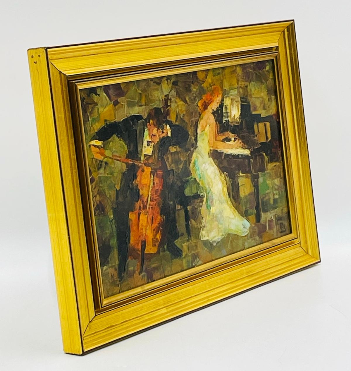 Mid-20th Century Vintage Oil Painting by Los Angeles Artist Z, Charlotte Sherman For Sale