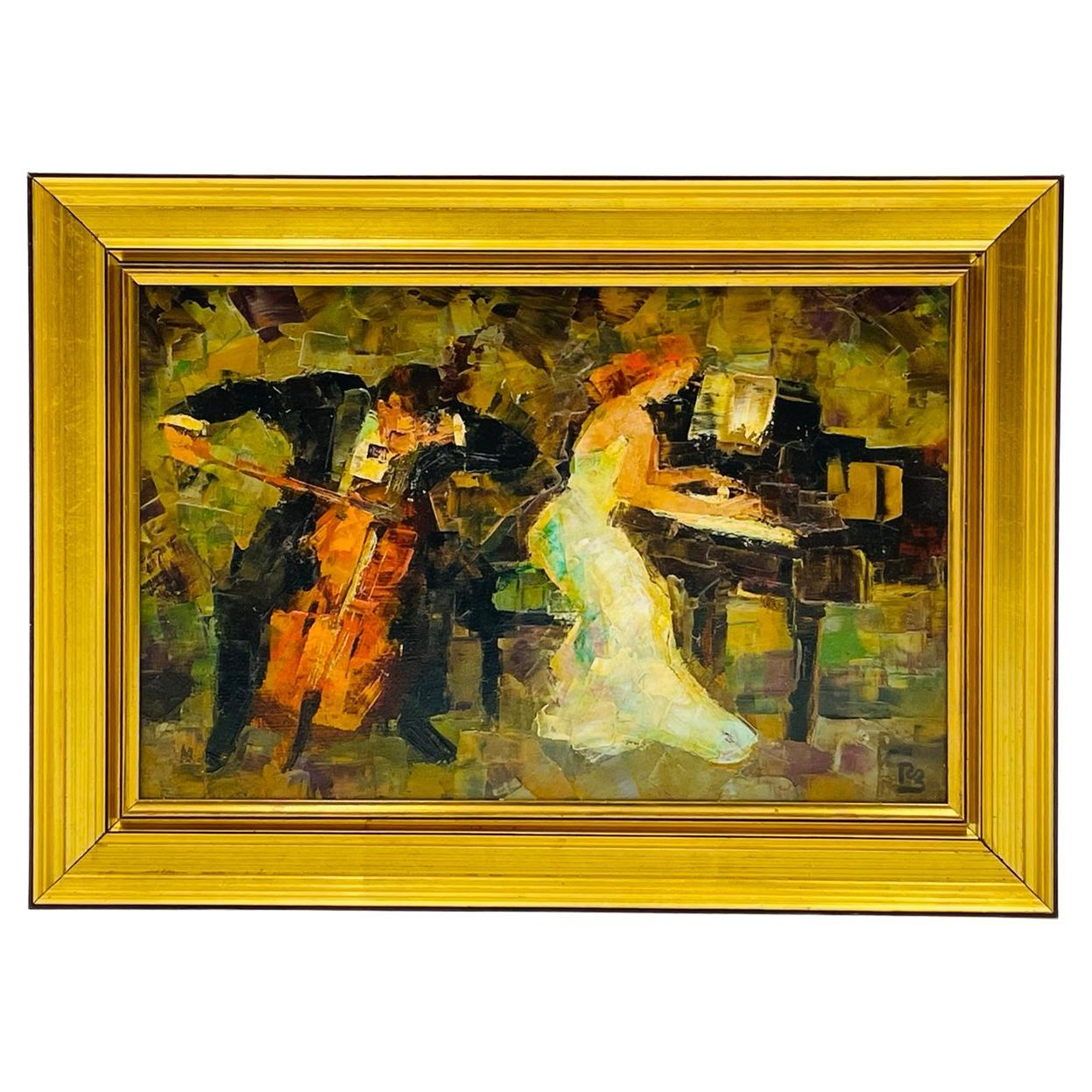 Vintage Oil Painting by Los Angeles Artist Z, Charlotte Sherman For Sale