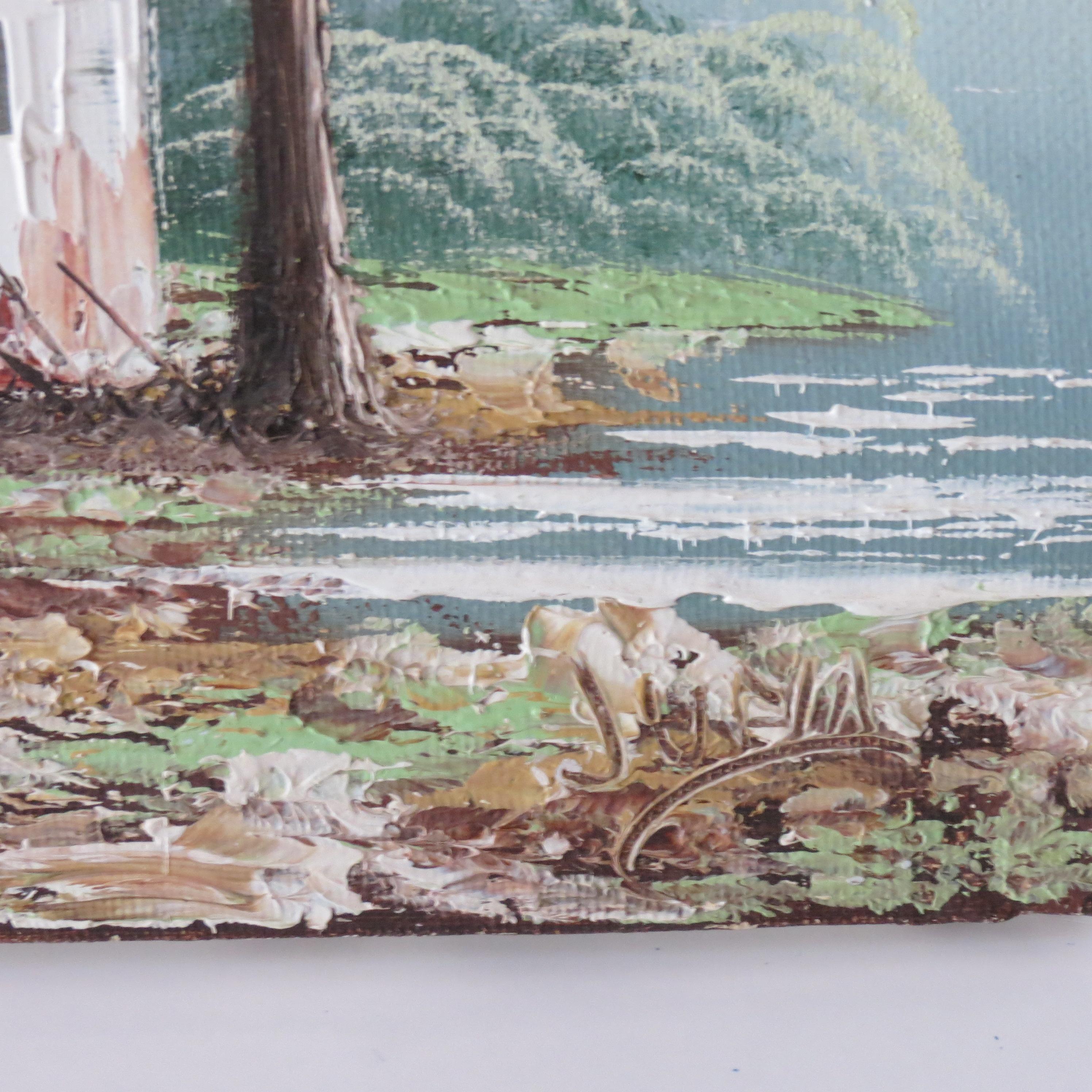 Pittura a olio vintage Juma Mozambico in vendita 3