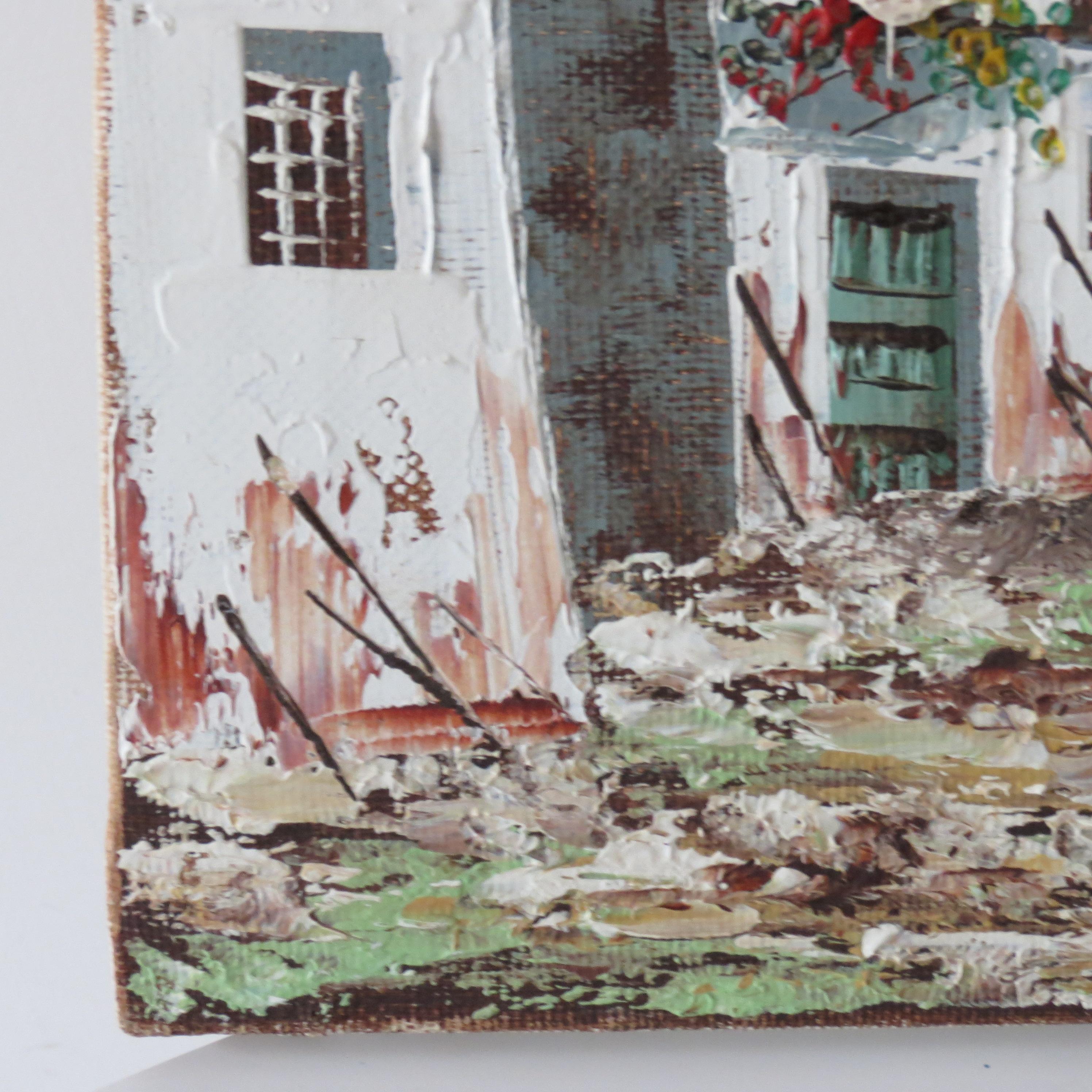 Tela Pittura a olio vintage Juma Mozambico in vendita