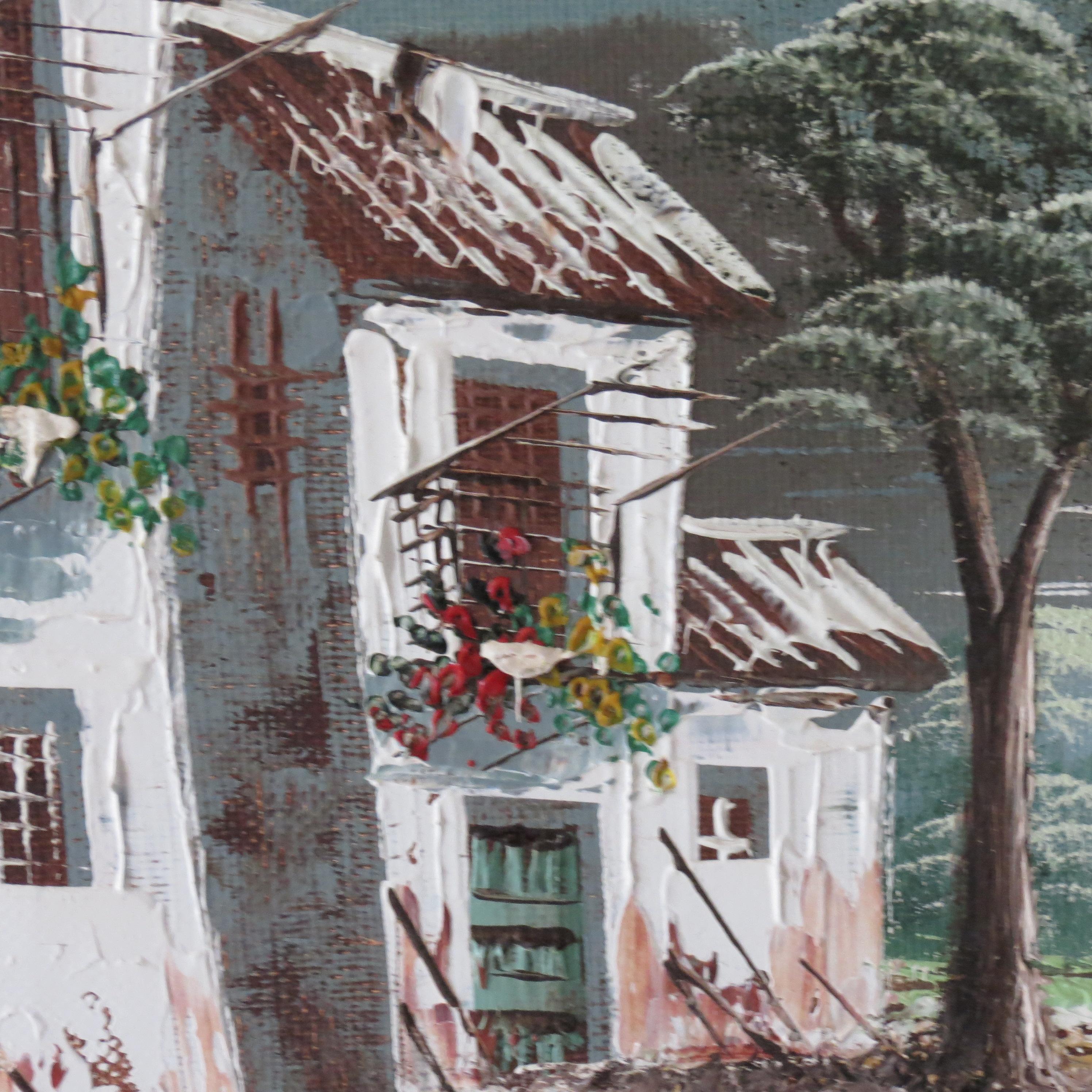 Canvas Vintage Oil Painting Juma Mozambique For Sale