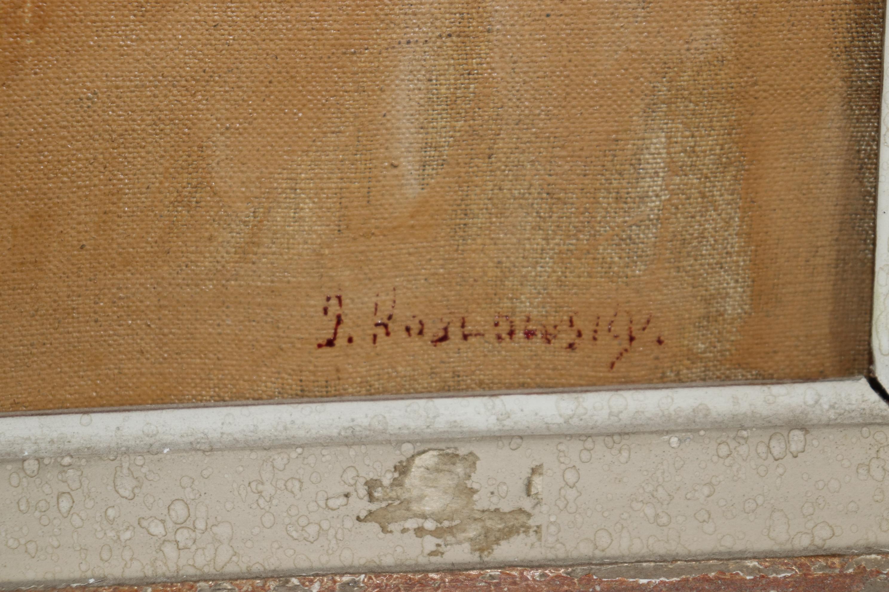 Ölgemälde auf Leinwand einer Pariser Straßenszene, signiert Kazlazusky, Vintage (Louis XV.) im Angebot