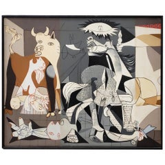 Vintage Oil Painting "Remnants of Guernica" by Donna, circa 1970s