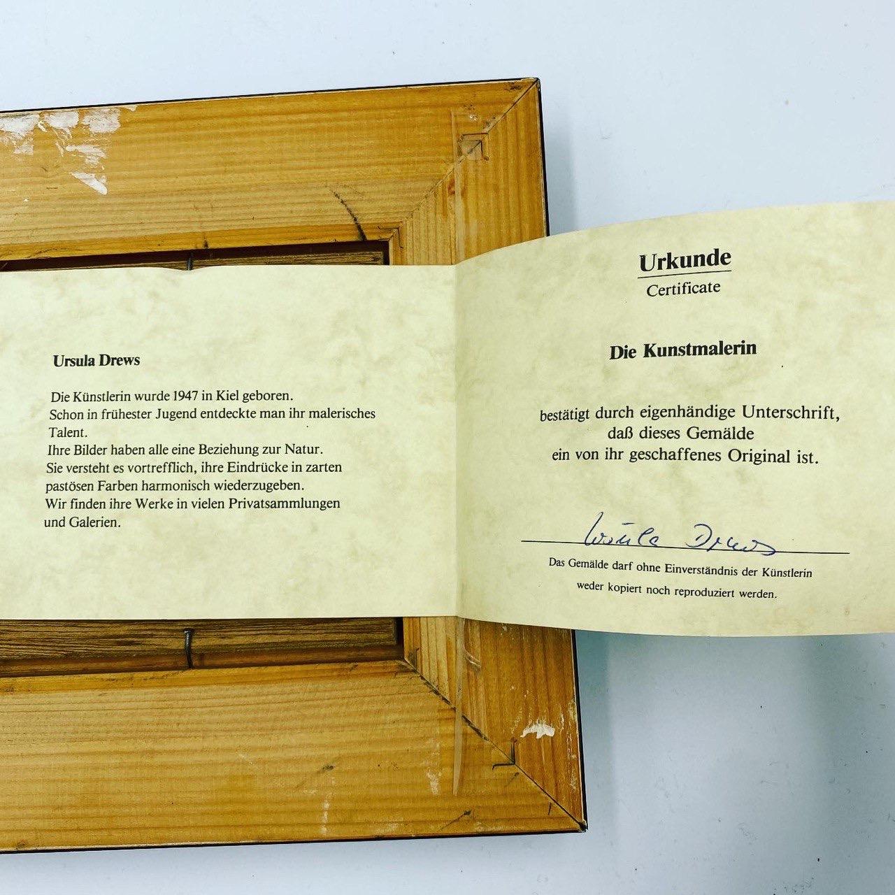 Ölgemälde der deutschen Künstlerin Ursula Drews, 2er-Set (Leinwand)