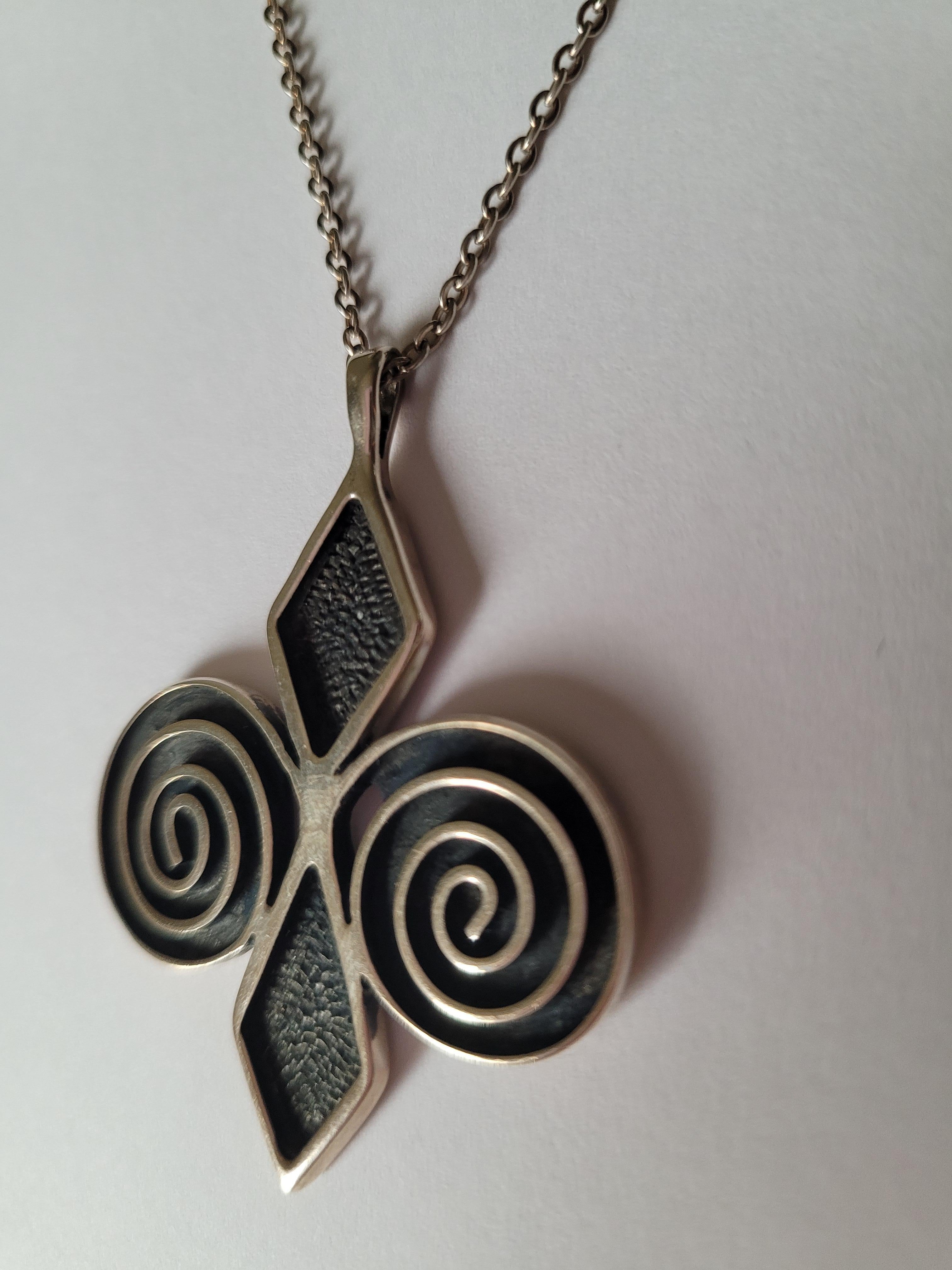 Vintage Ola Gorie Sterling Silber Skara Brae Anhänger Halskette Damen