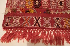 Vintage Old Antep Cecim Jijim Kilim Eastern Anatolia Turkish Rug Wool Carpet