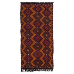 Vintage Antiguo Antep Cecim Jijim Kilim Anatolia Oriental Alfombra turca Alfombra de lana