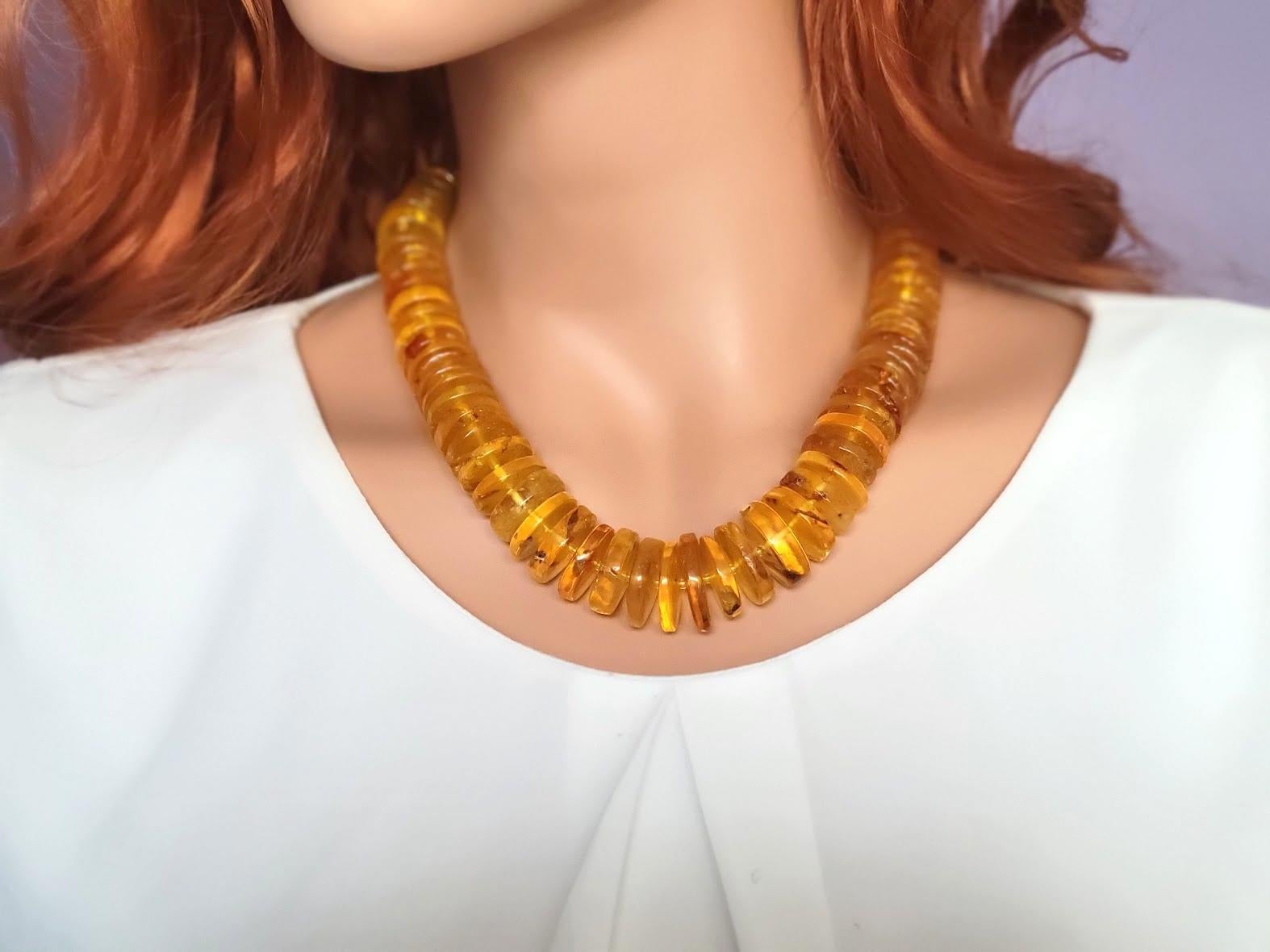 Bead Vintage Old Baltic Amber Necklace