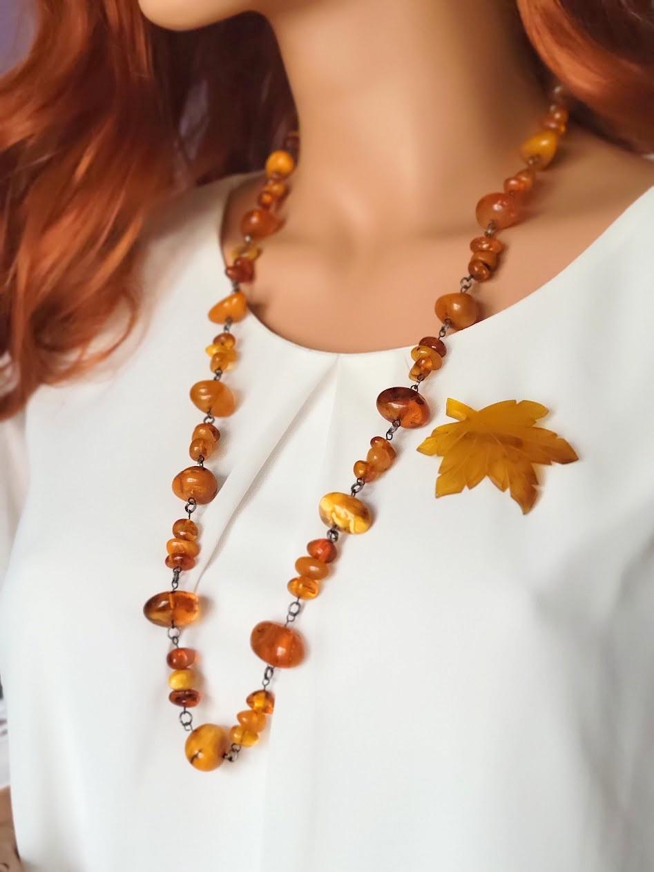 old amber necklace