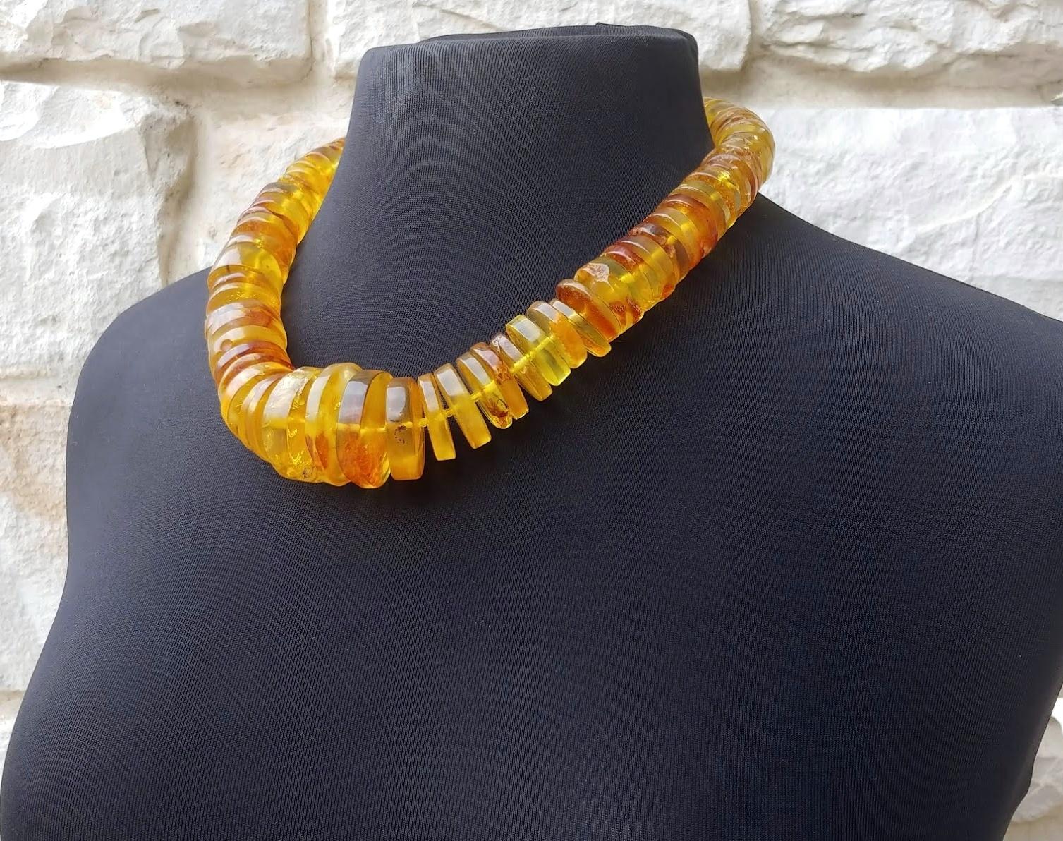 Bead Vintage Old Baltic Honey Amber Necklace For Sale