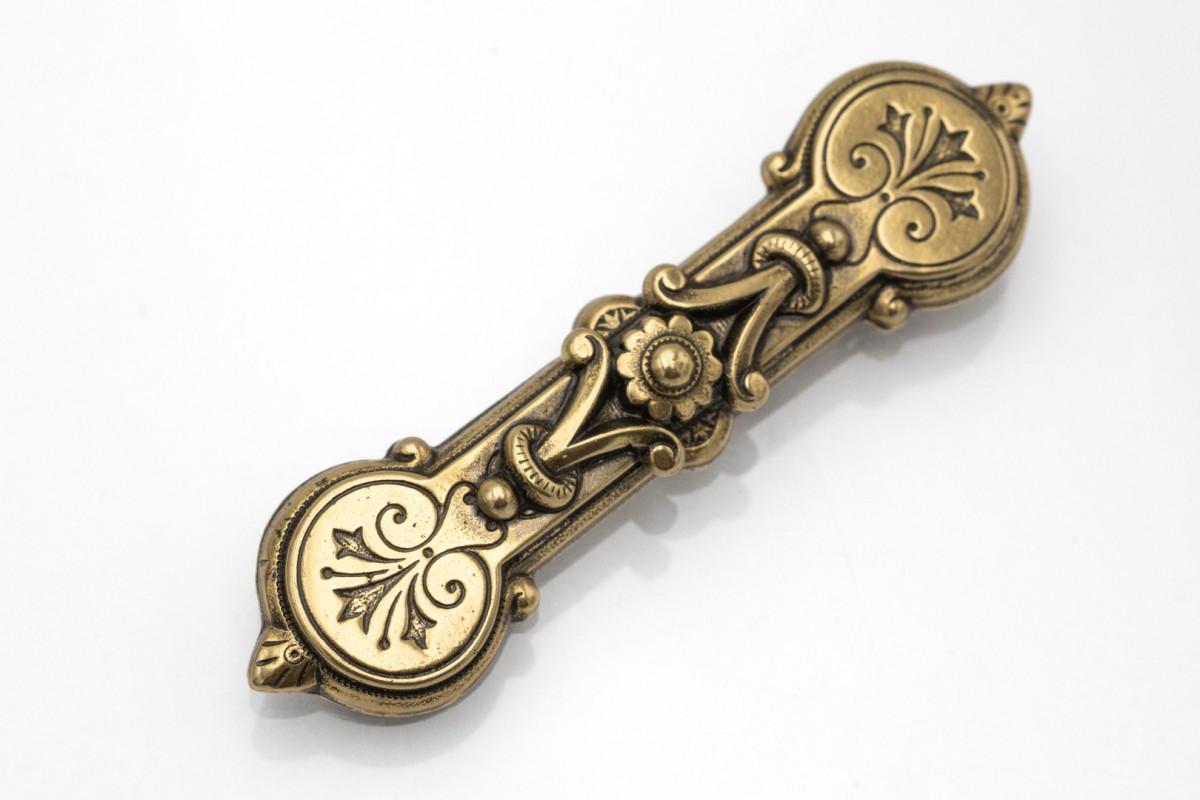 Vintage old bar brooch In Good Condition For Sale In Chorzów, PL