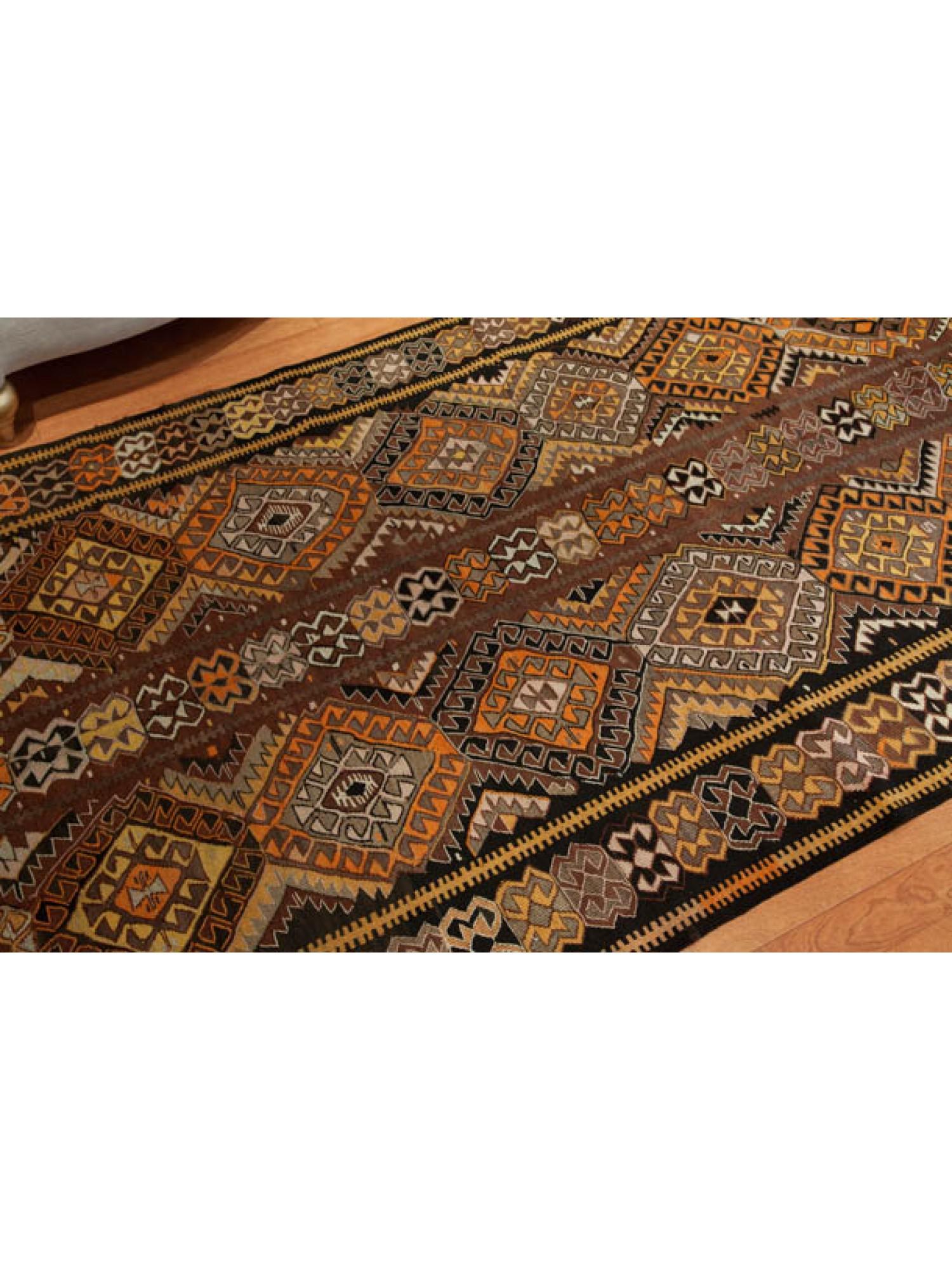 Alfombra antigua vintage Bayburt Kilim de Anatolia del Norte Alfombra turca de lana Turco en venta