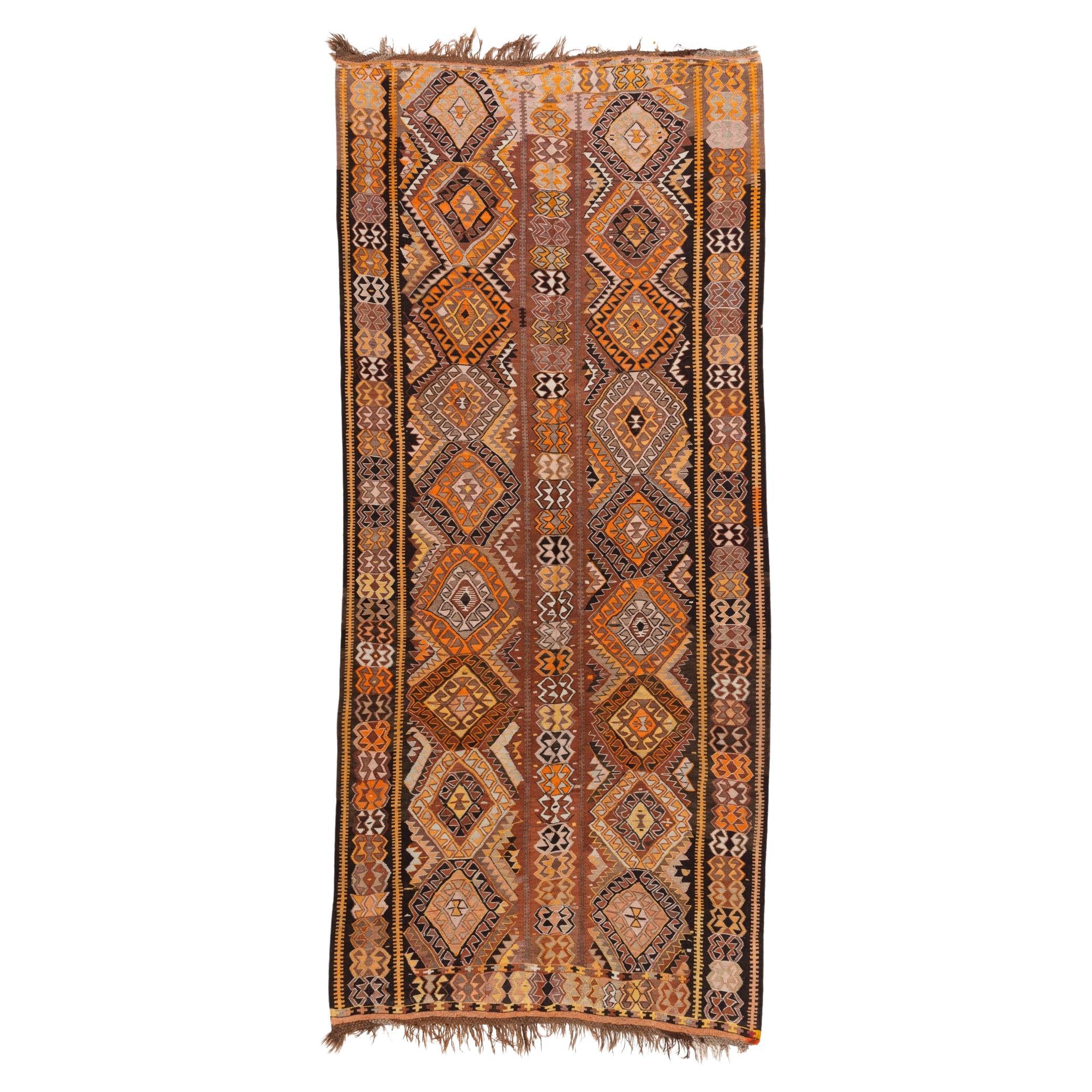 Tapis Kilim d'Anatolie du Nord vintage Bayburt