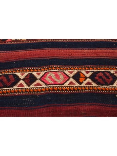 Vintage Old Bergama Kilim Cuval Rug Chuval Mat Anatolian Turkish Yastik Carpet