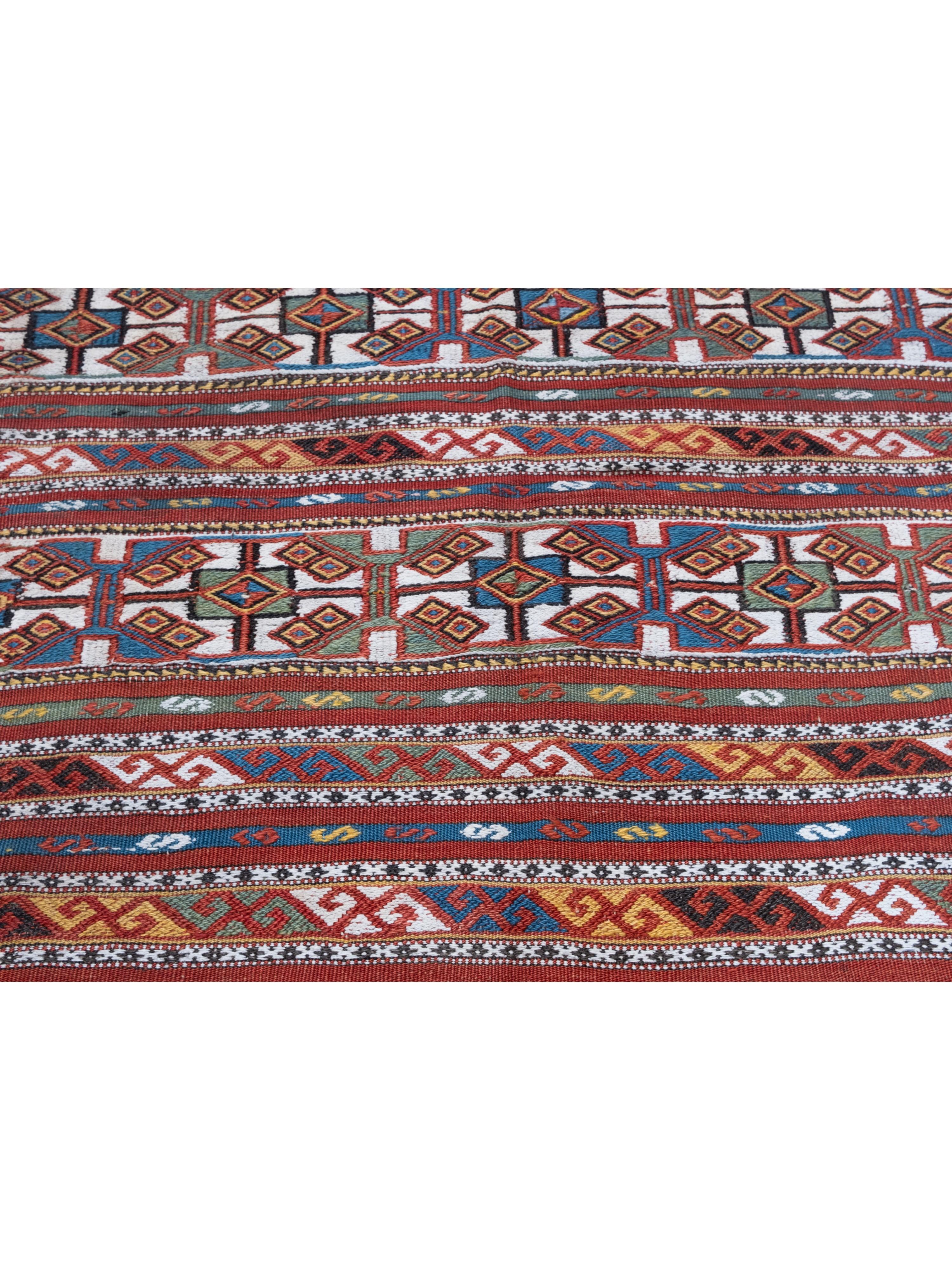 Vintage Old Bergama Kilim Cuval Teppich Chuval Mat Anatolian Turkish Yastik Carpet (Kelim) im Angebot